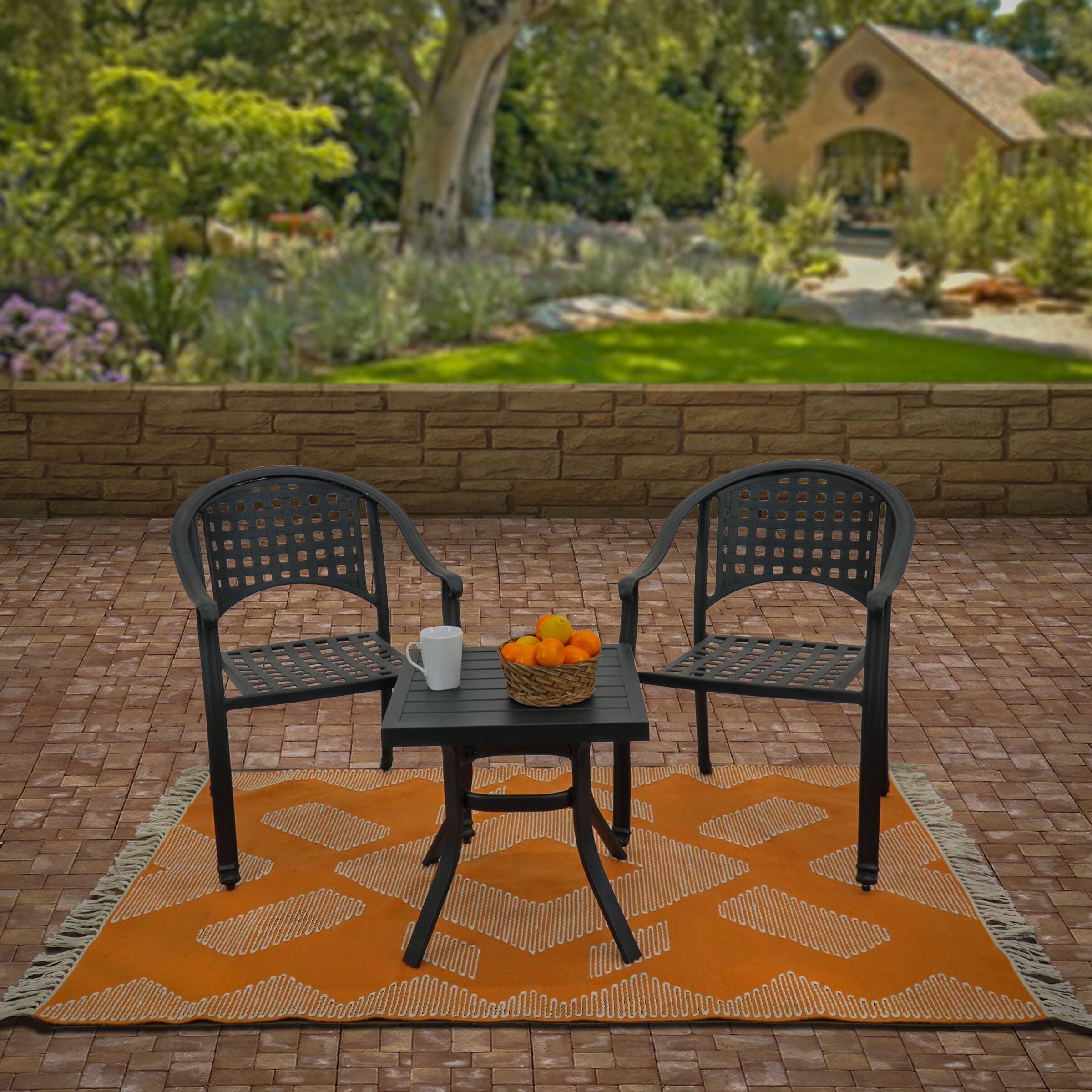 National Outdoor Living® Geometric Hand Woven Outdoor Rug