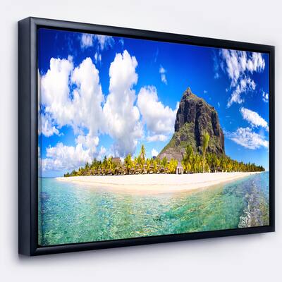 Designart - Mauritius Beach Panorama - Photography Canvas Art Print in ...