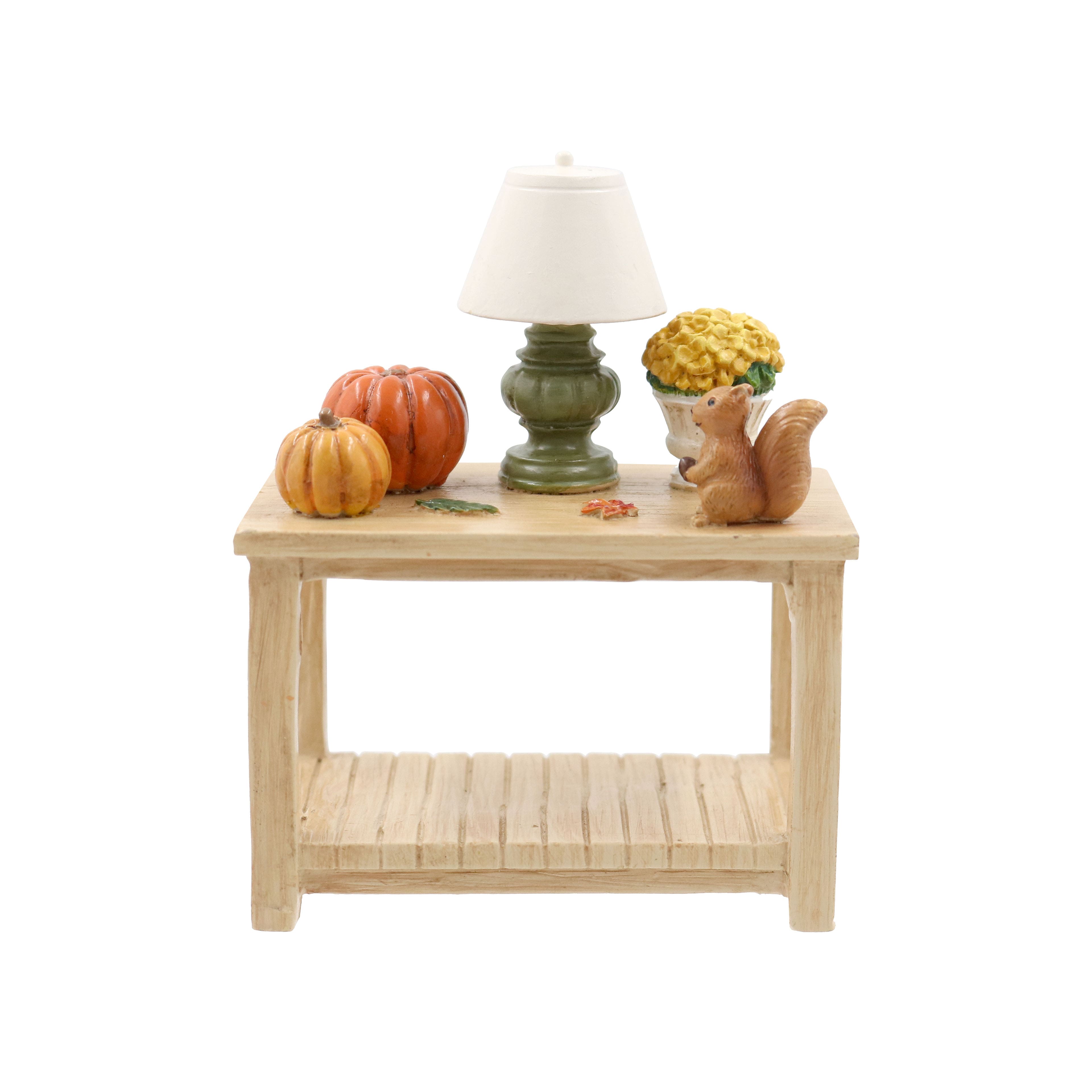 Mini Fall Side Table with Lamp &#x26; Pumpkin by Ashland&#xAE;