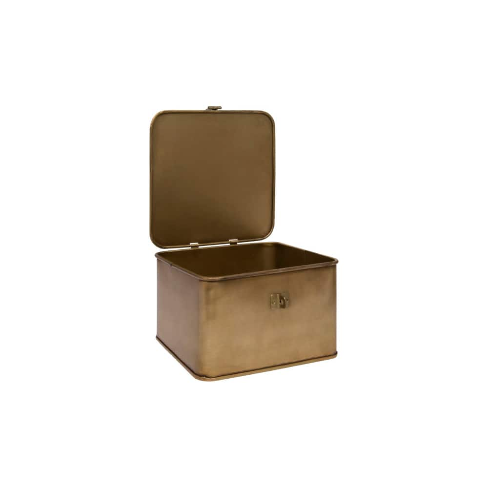 Gold Square Decorative Metal Box Set