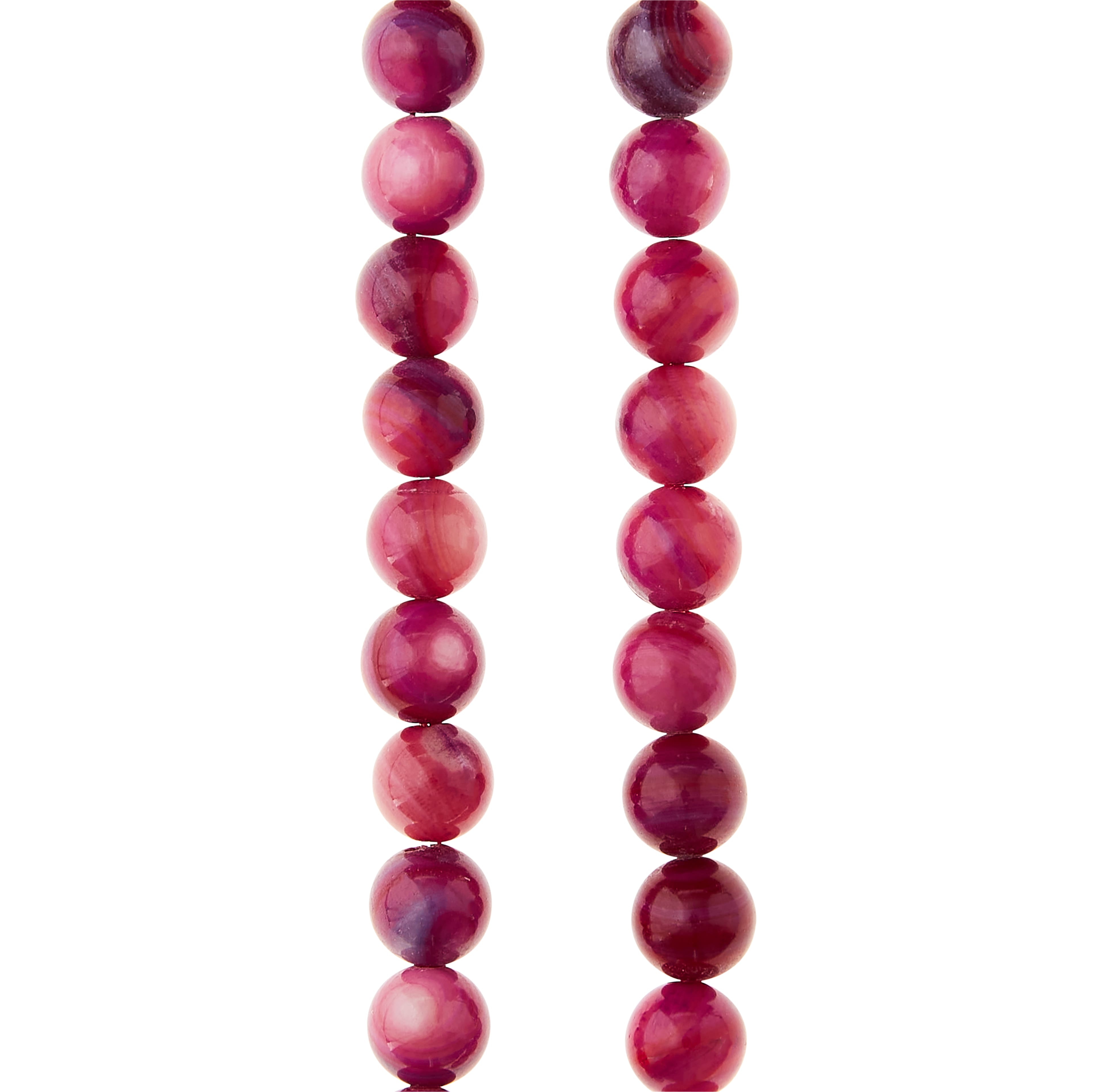 12 Pack: Amethyst Shell Round Beads, 8mm by Bead Landing™