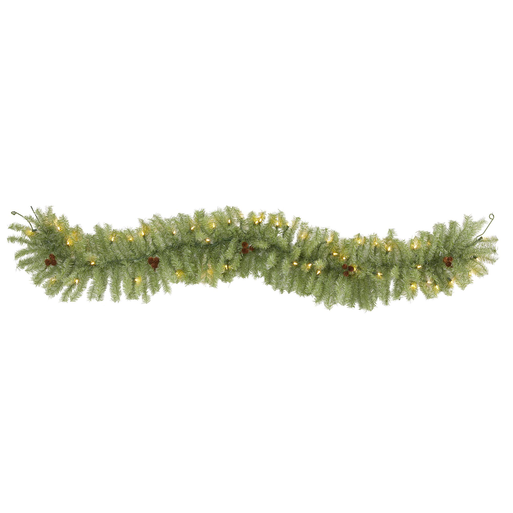 6ft. LED Christmas Pine & Pinecone Garland