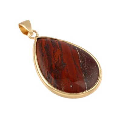 Red Brecciated Jasper Teardrop Pendant by Bead Landing™ image