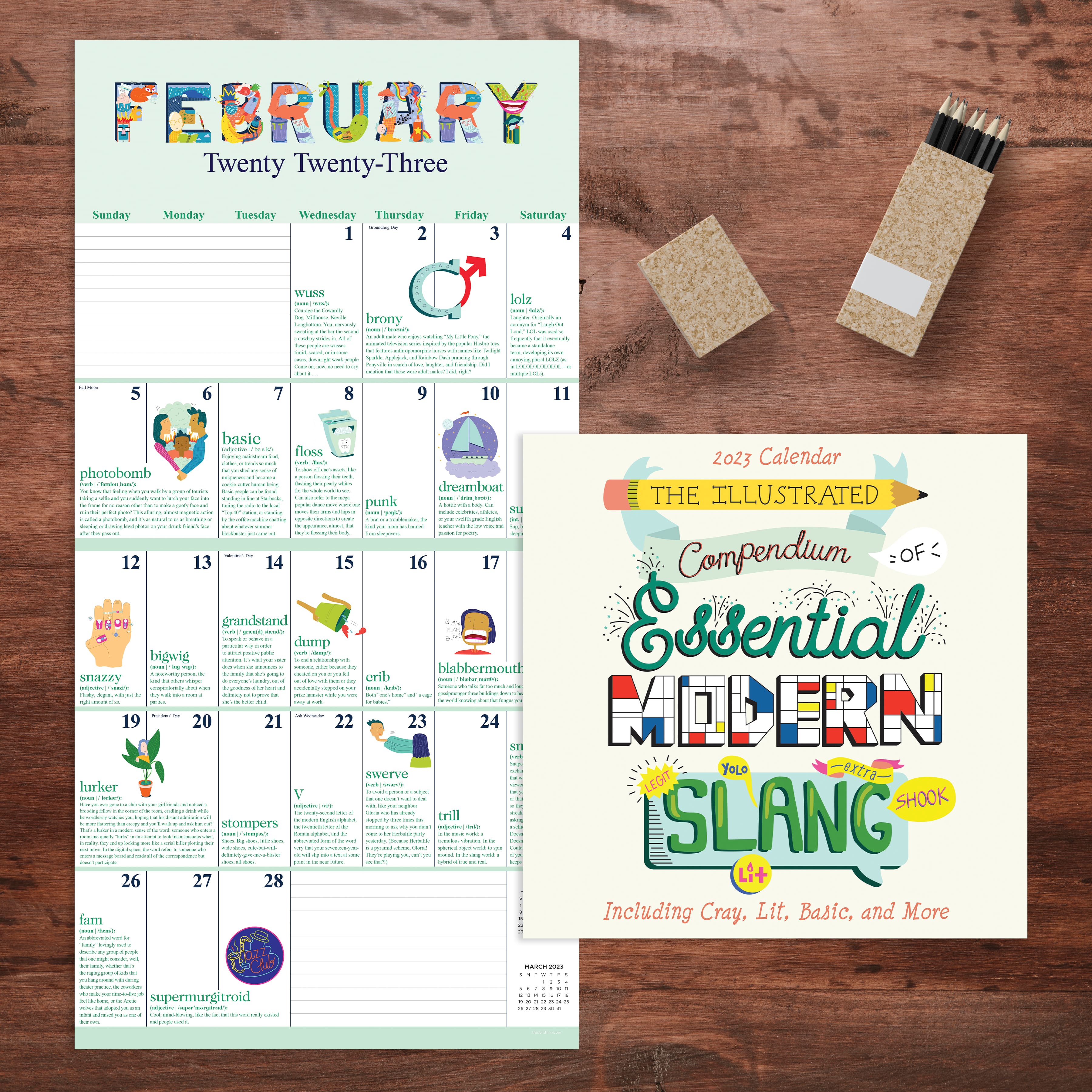 TF Publishing 2023 Essential Modern Slang Wall Calendar Michaels