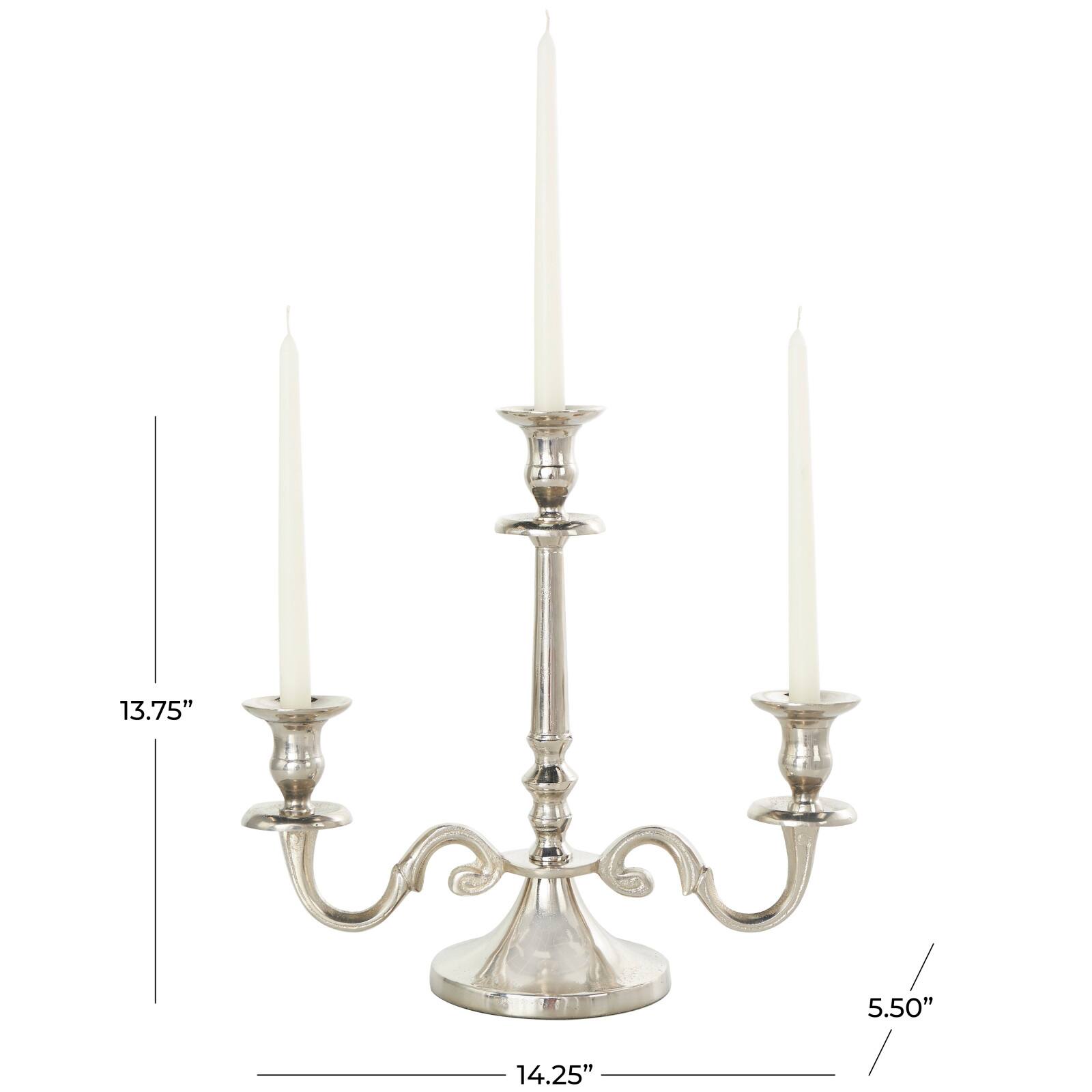 Aluminum Scrolled Candelabra
