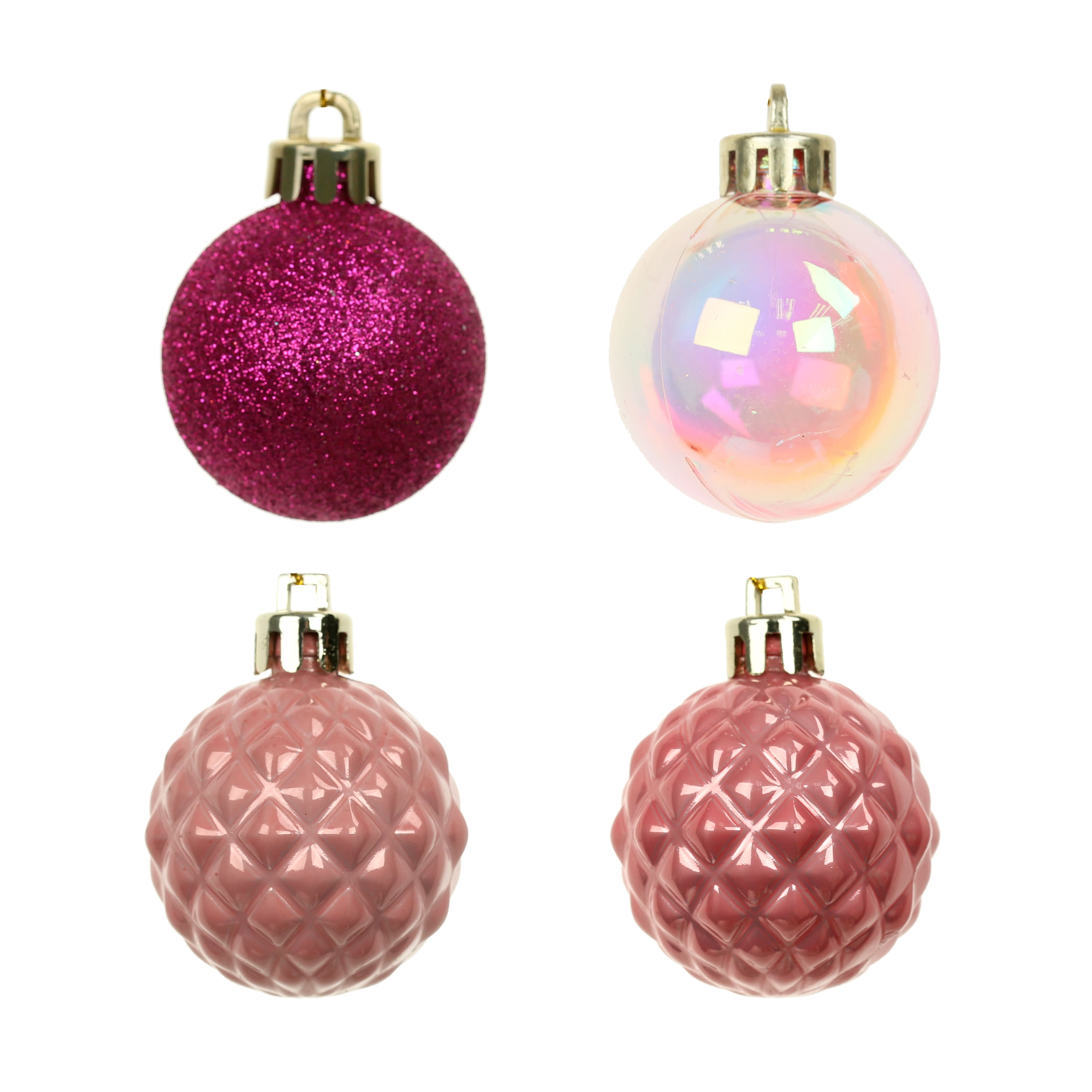 7 Pack 1.5&#x22; Pink Shatterproof Ball Ornaments by Ashland&#xAE;