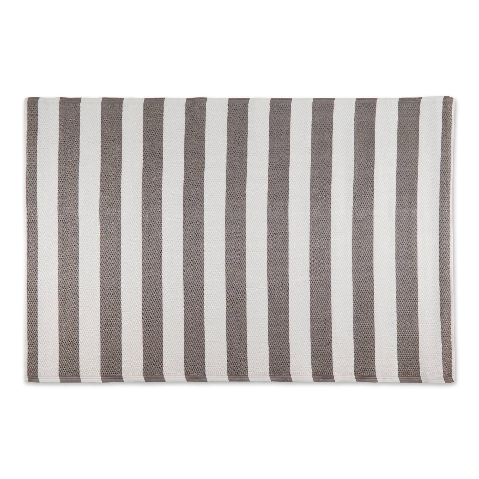 DII® Stone & White Rugby Stripe Outdoor Rug, 4ft. x 6ft.