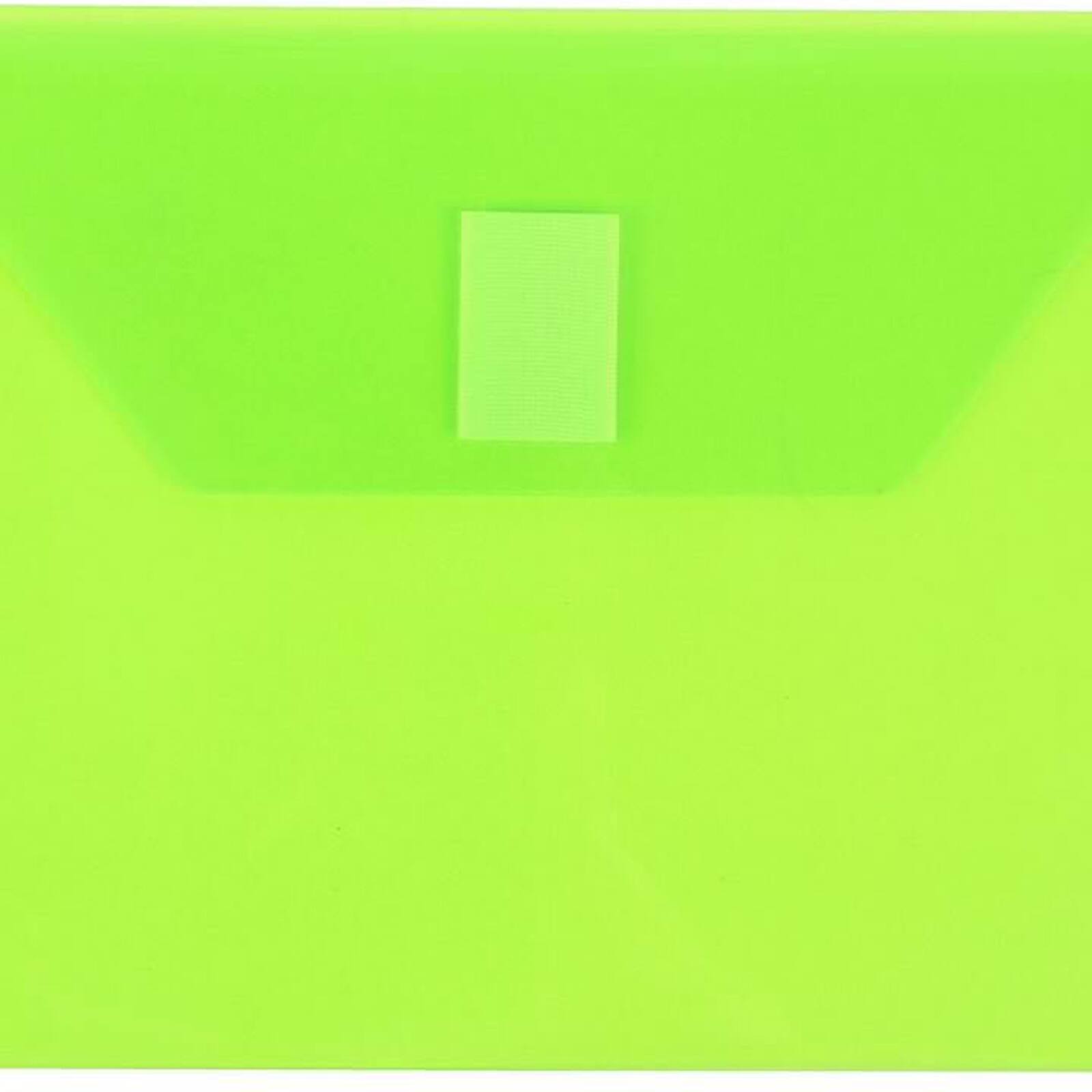 JAM Paper 5.5" x 7.5" Plastic Booklet Envelopes with Hook & Loop Closure, 24ct.