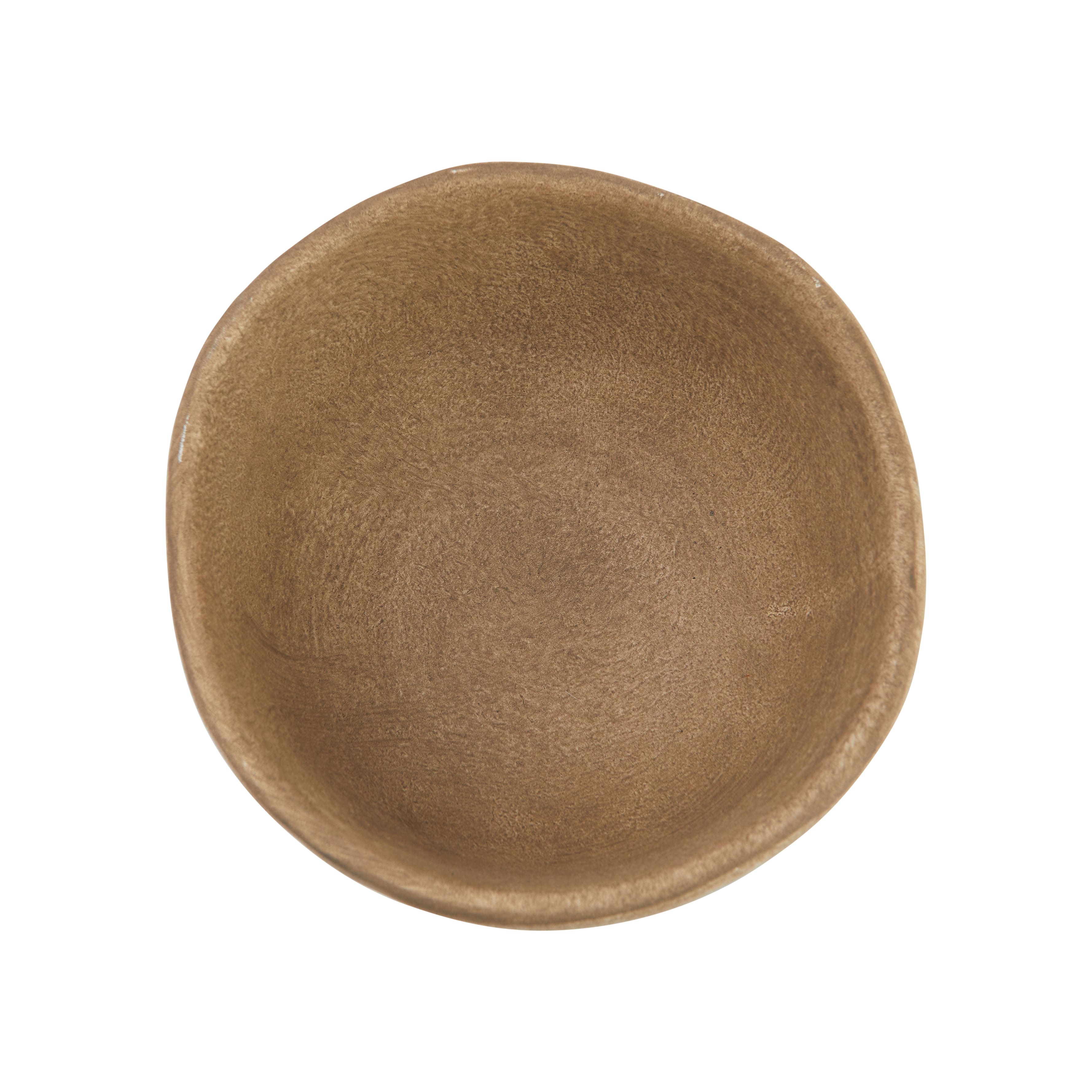 5.5&#x22; Large Matte Taupe Terracotta Footed Planter