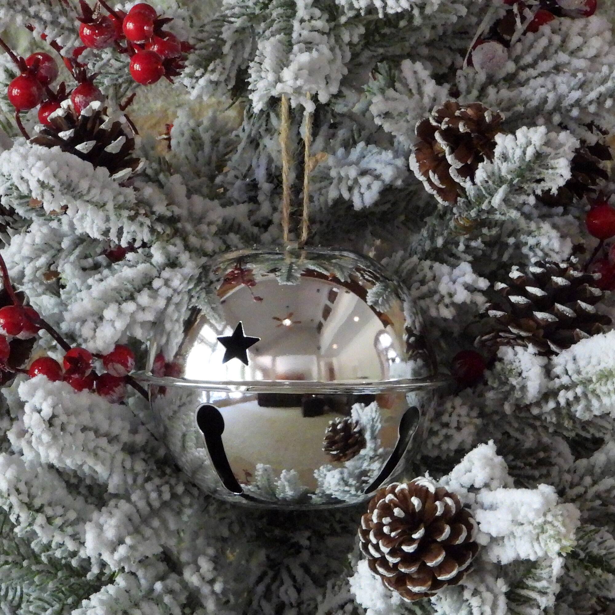 Haute Decor 4ct. 4.7&#x22; Nesting Jingle Bell Ornaments