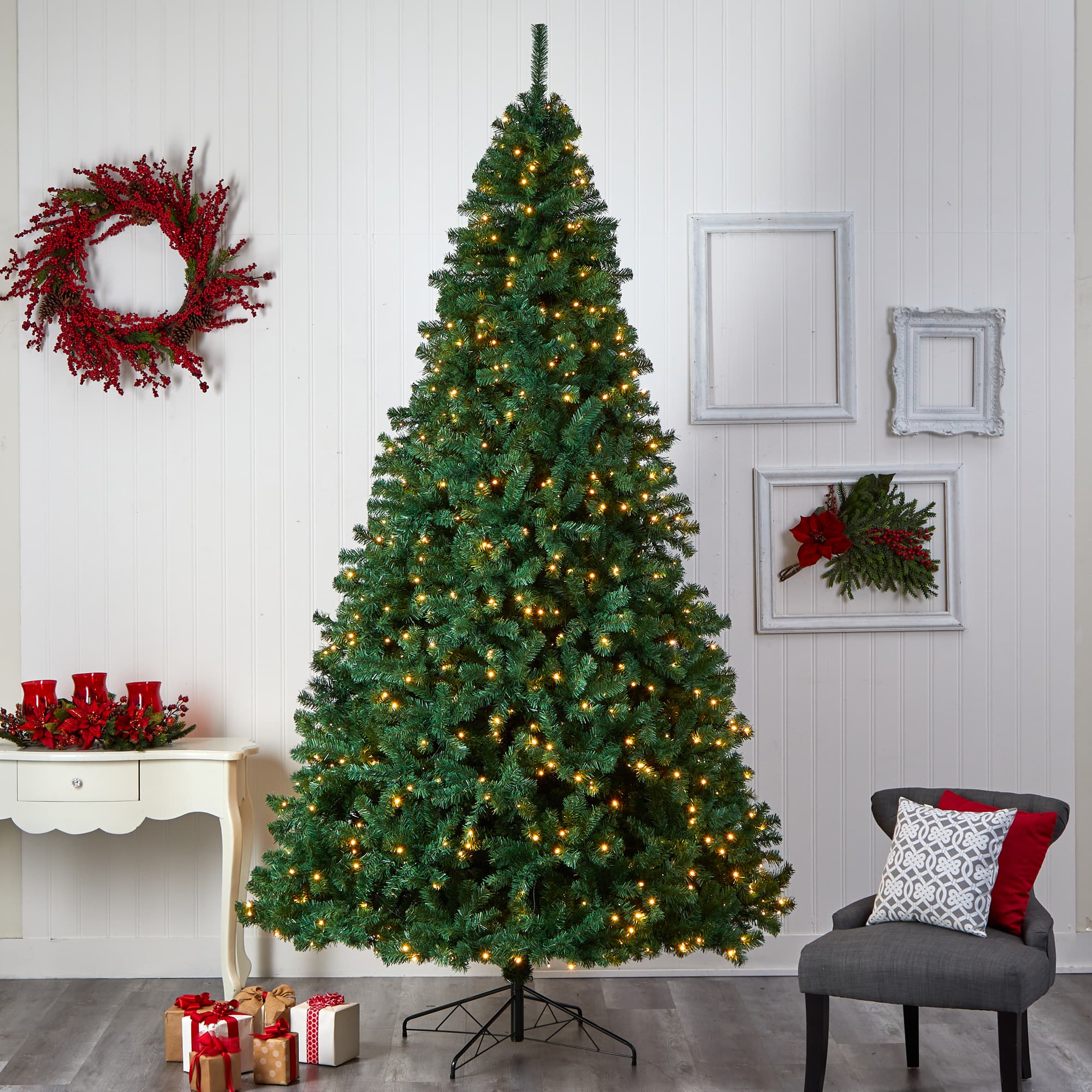 10ft. Pre-Lit Northern Tip Artificial Christmas Tree, Clear LED Lights