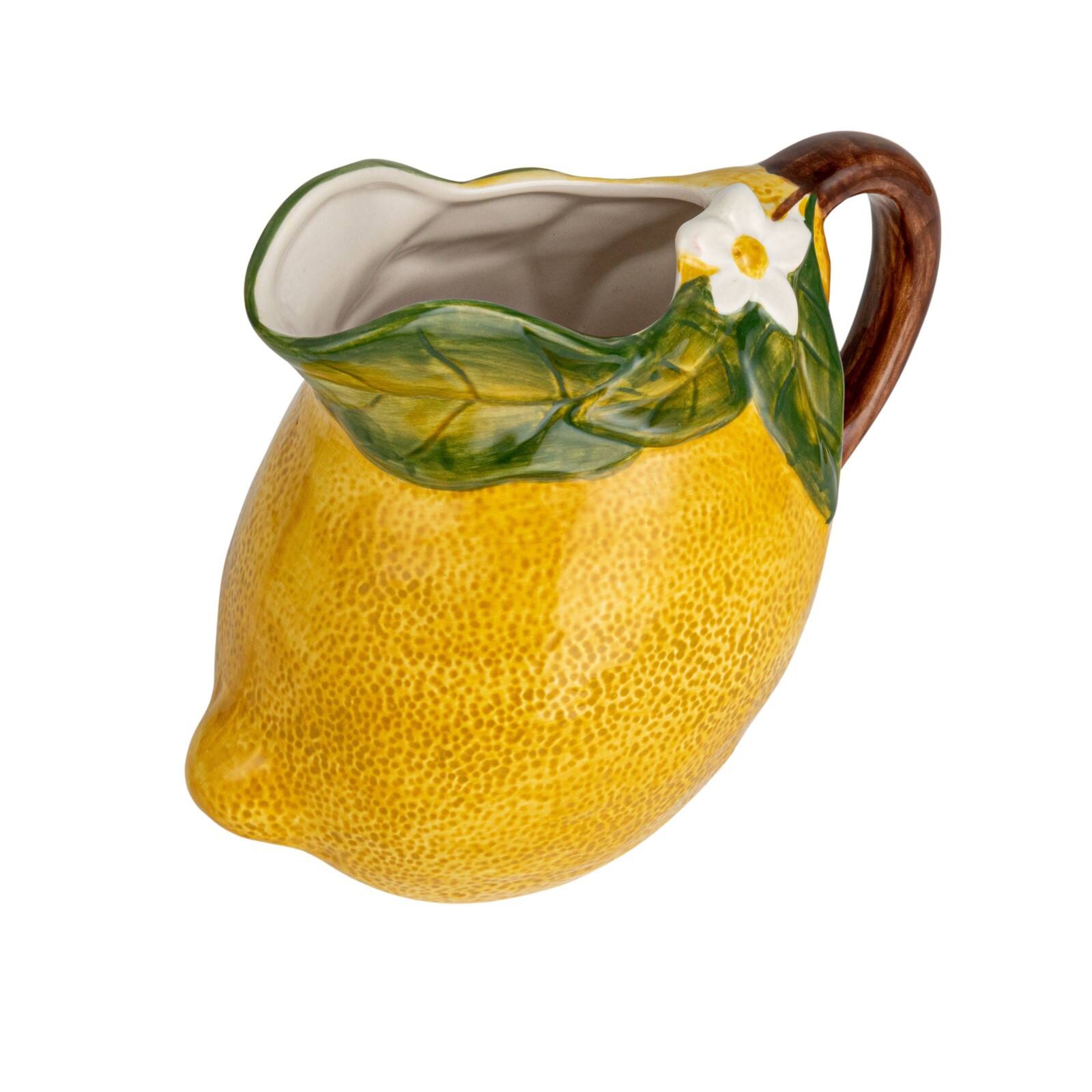 Hello Honey® 6.25" Sunny Orchard Stoneware Lemon Pitcher