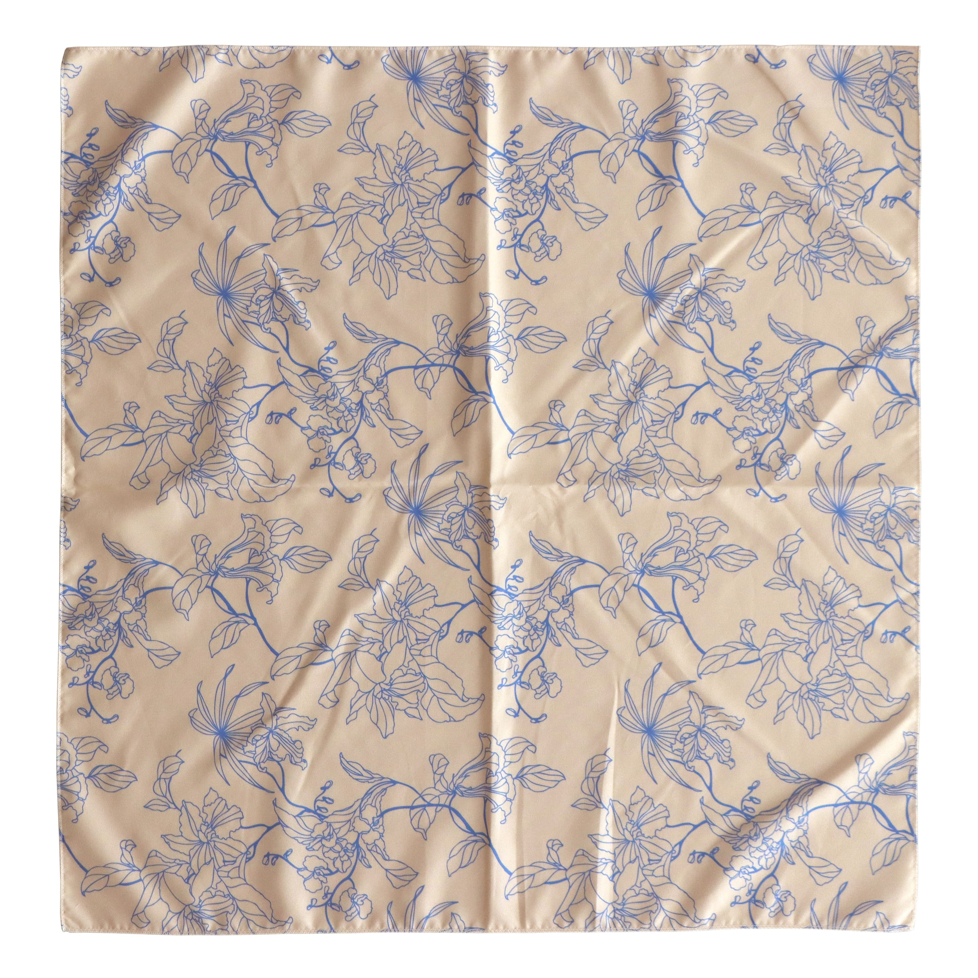 22" Blue Floral Cotton Bandana by Make Market®
