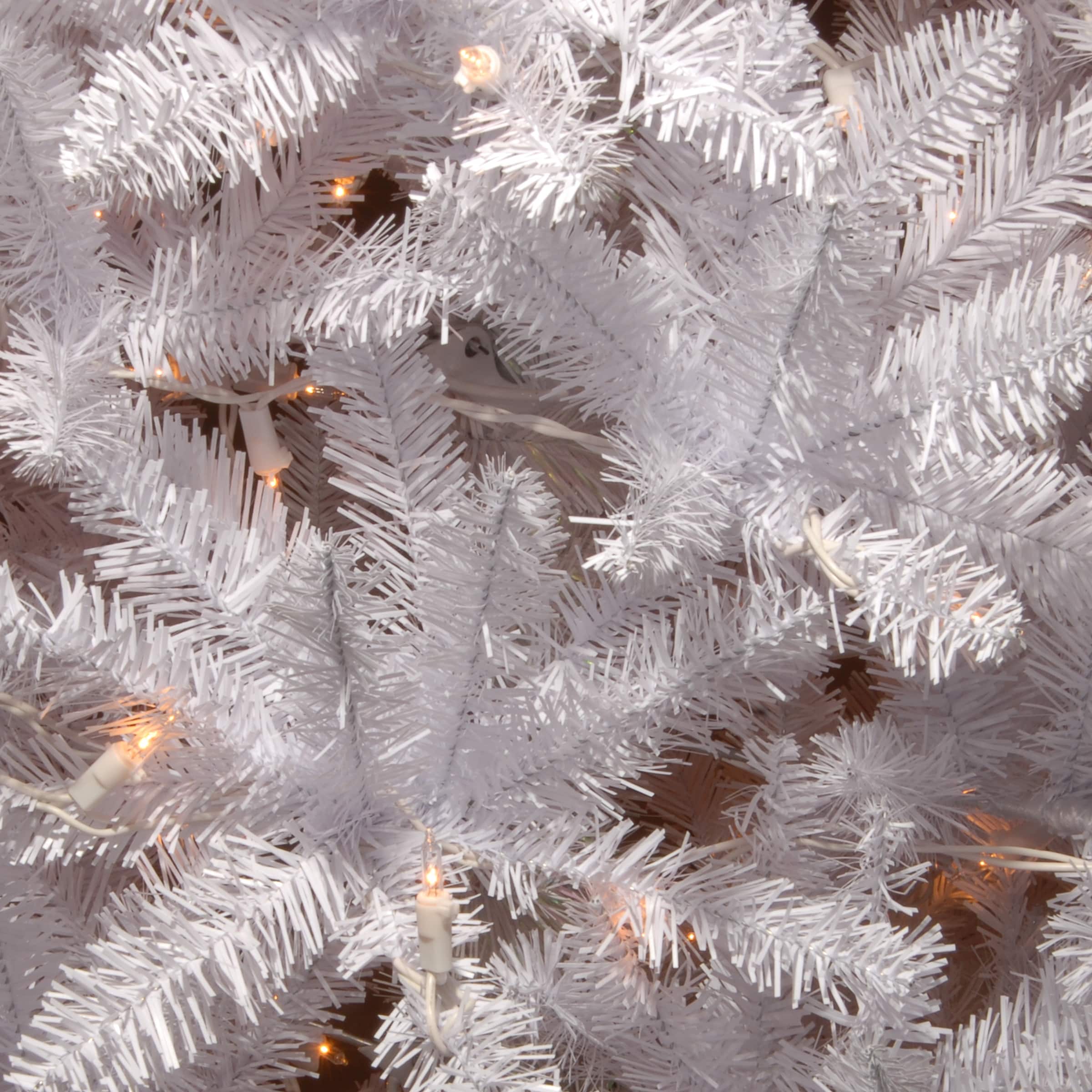6.5 ft. Pre-Lit Kingswood&#x2122; White Fir Hinged Pencil Artificial Christmas Tree, Clear Lights
