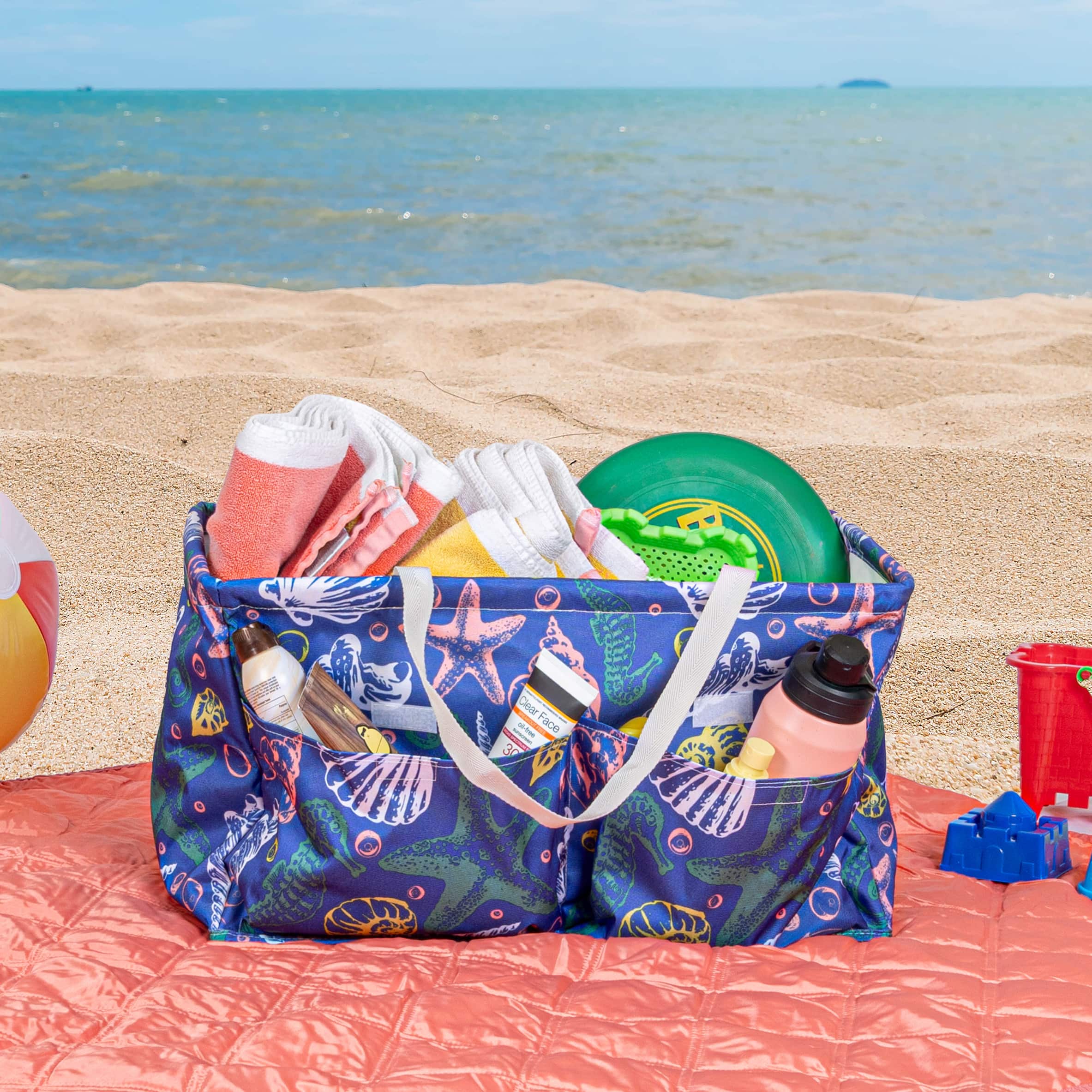 Household Essentials Large-Capacity Krush Utility Tote with 4 Exterior Pockets