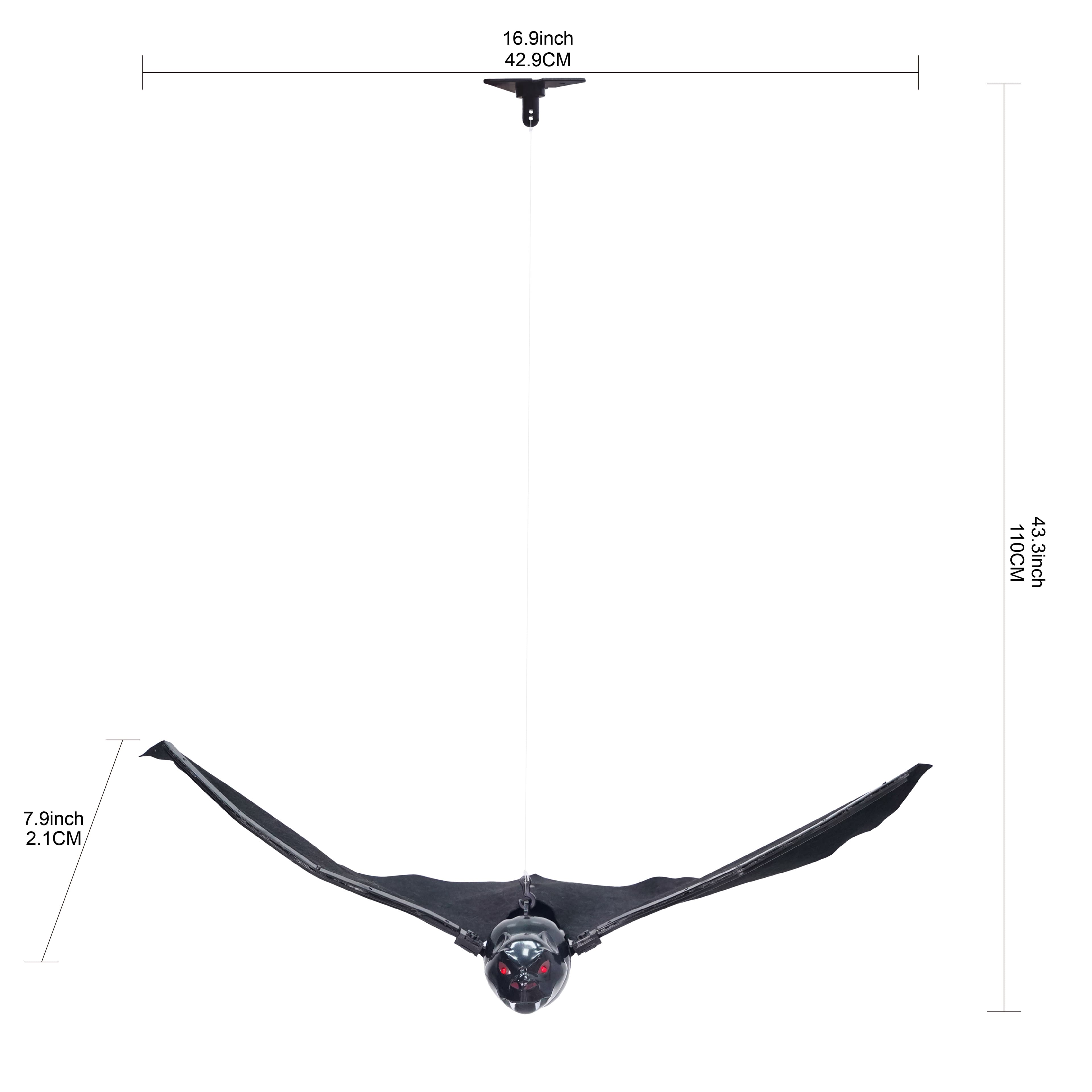 11.5&#x22; LED Black Animated Fly-Around Bat by Ashland&#xAE;