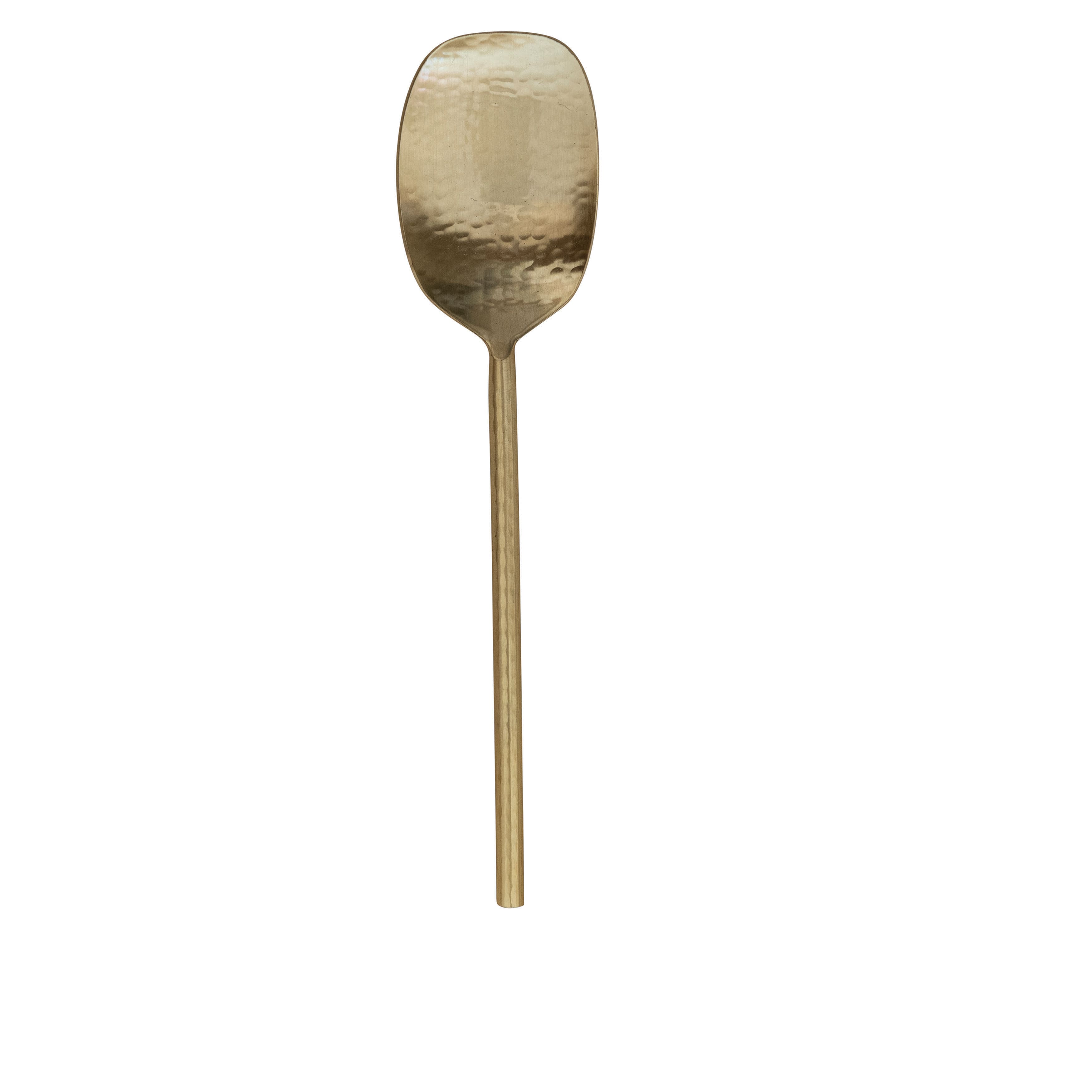 9.5" Golden Hammered Stainless Steel Serving Spoon