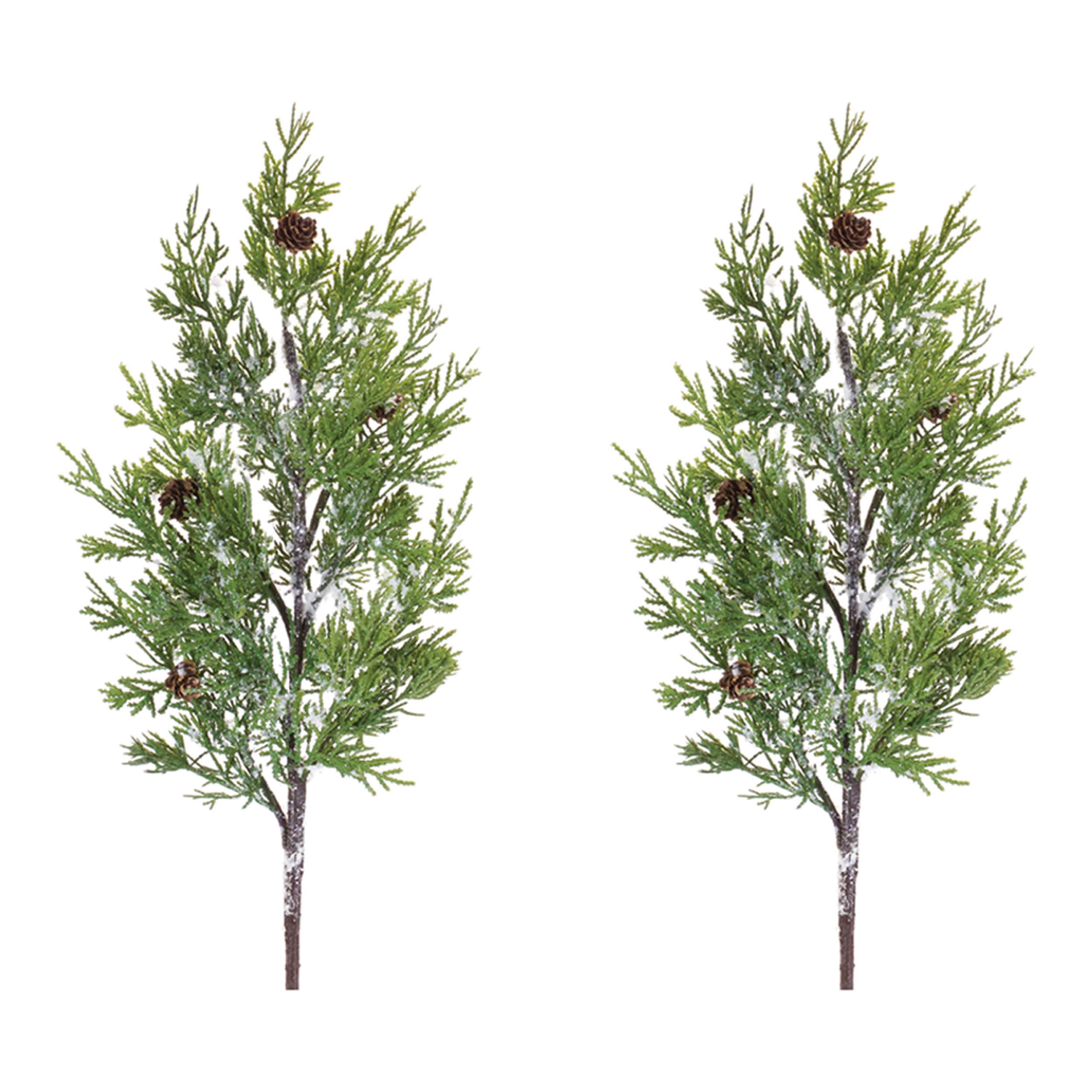 Green & Brown Pine Spray with Pinecones, 2ct.