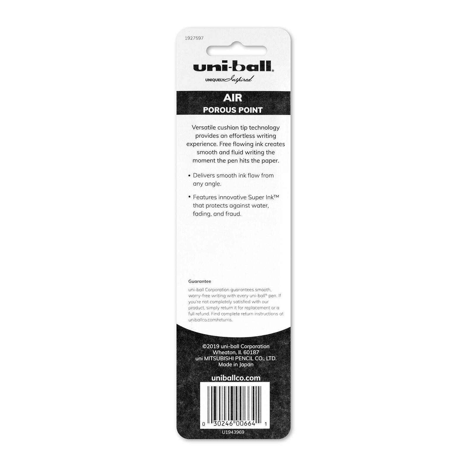 Uni-Ball® AIR Black 2 Pen Set, 0.7mm