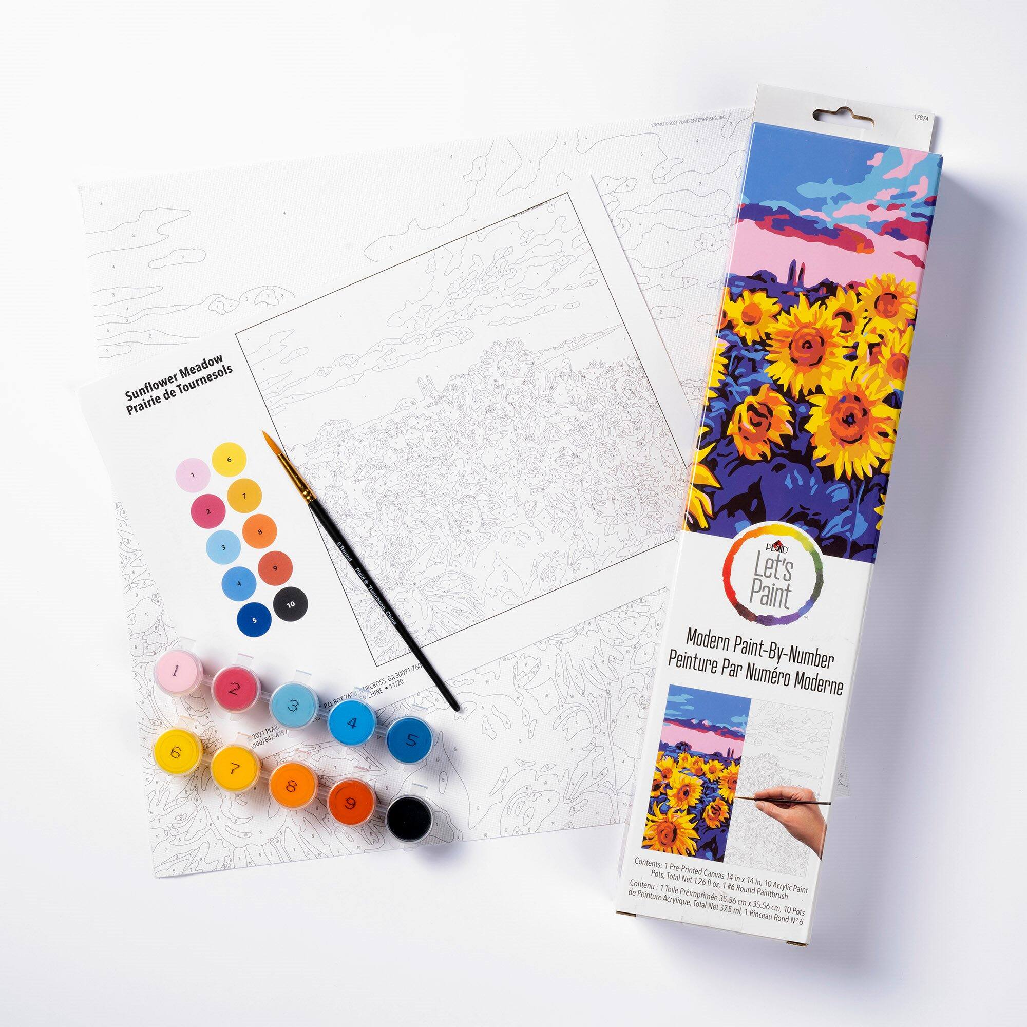 Plaid® Sunflower Meadow Paint-By-Number Kit