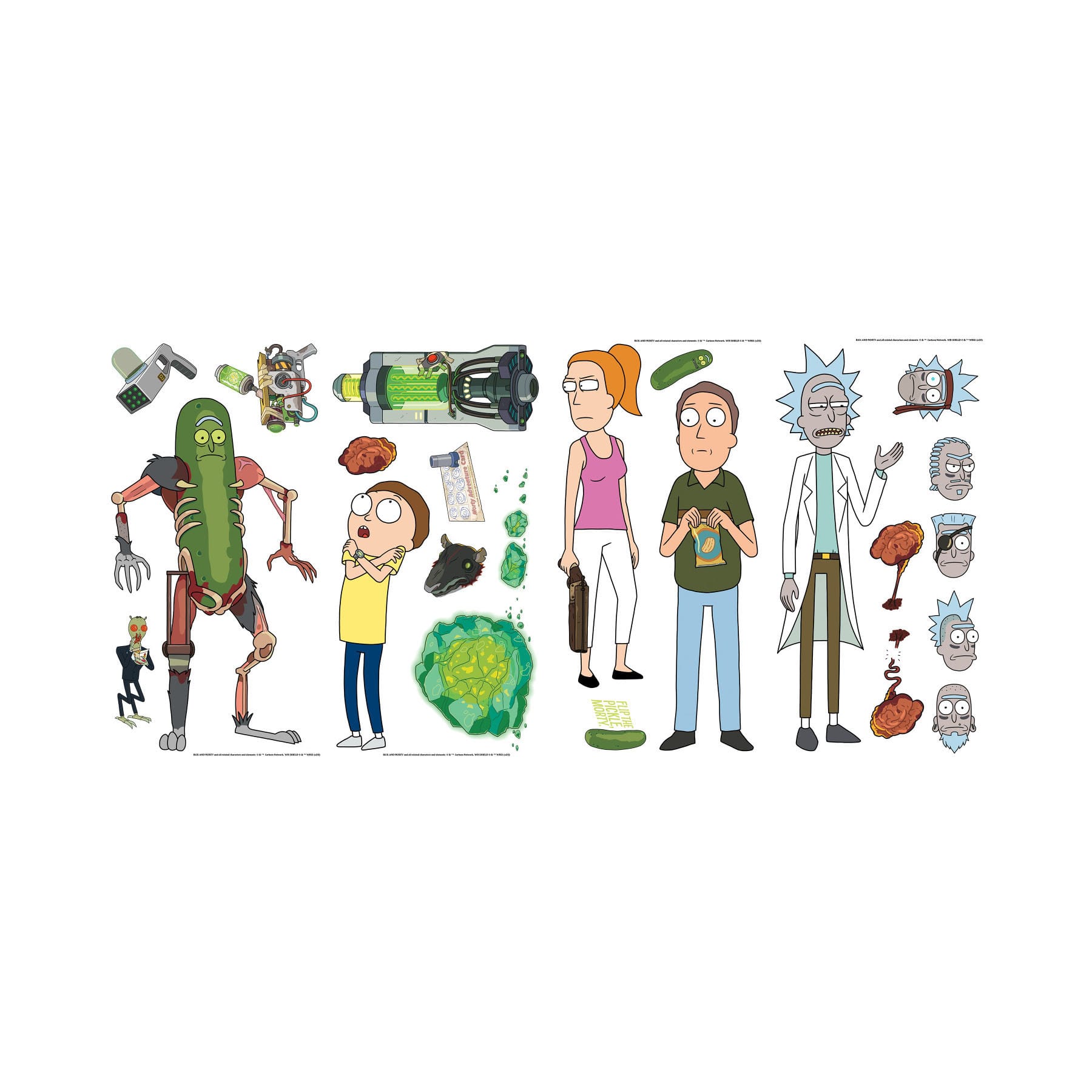 RoomMates Rick and Morty Peel &#x26; Stick Wall Decals