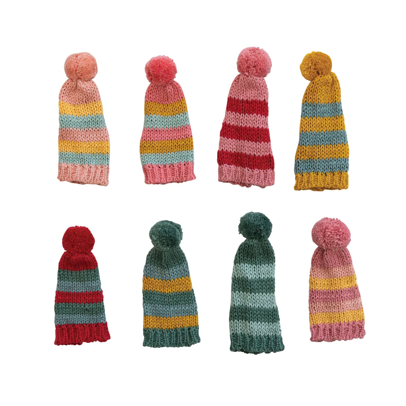 Hello Honey&#xAE; 4&#x22; Cotton Knitted Hat Bottle Topper Set