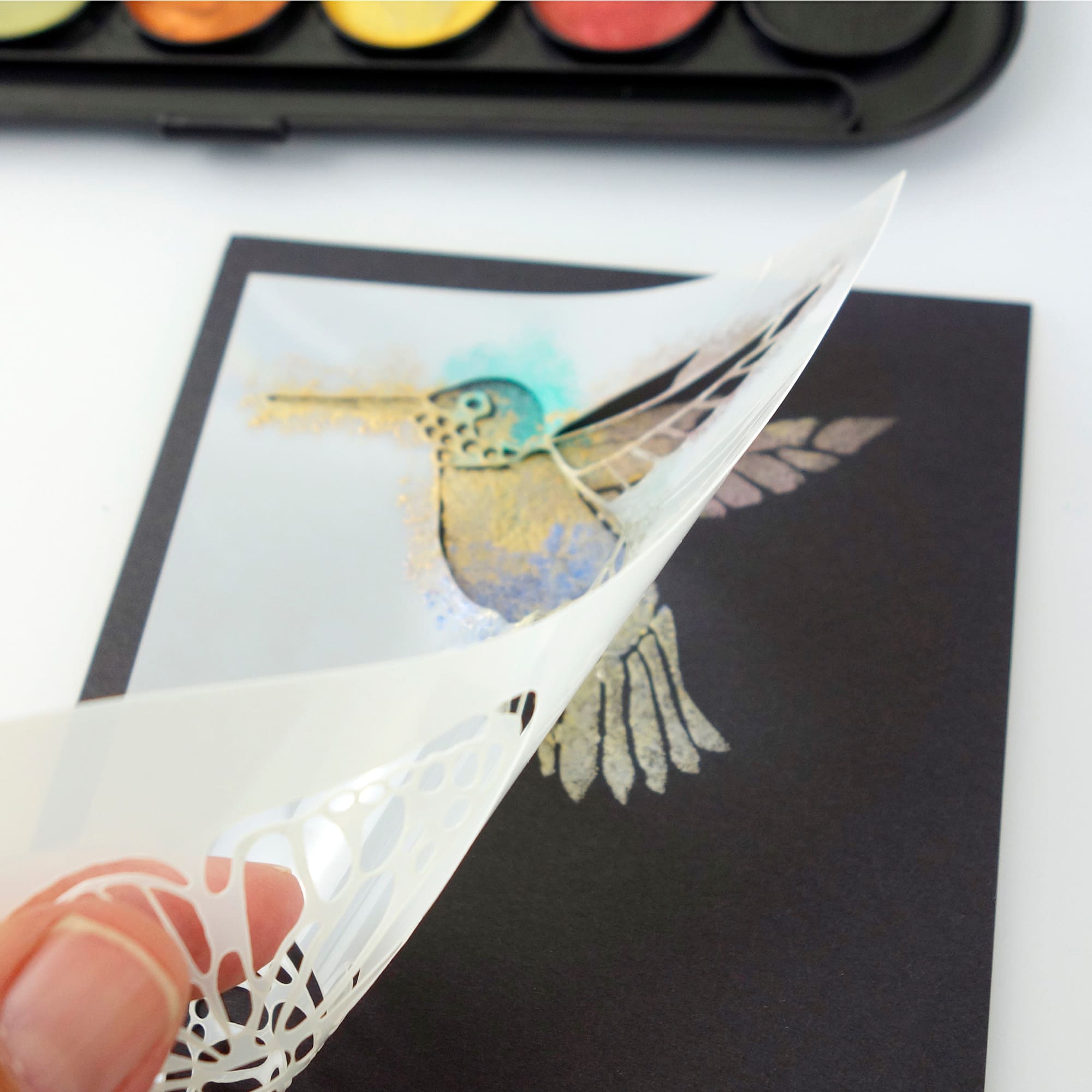 Yasutomo&#xAE; Shimmer &#x26; Shine 21-Color Pearlescent Paint &#x26; Stencil Kit
