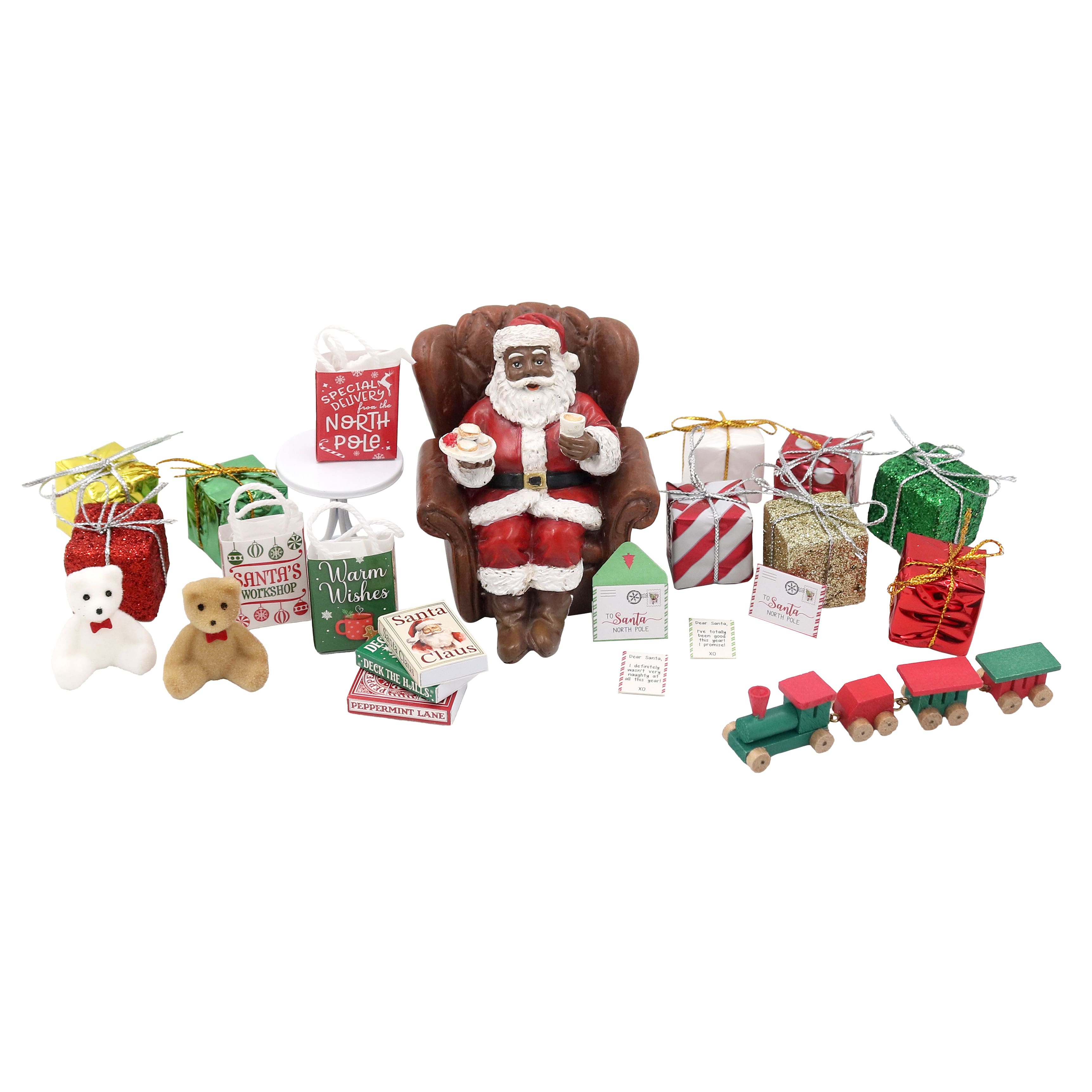 Mini Santa with Milk &#x26; Cookies Decoration by Ashland&#xAE;