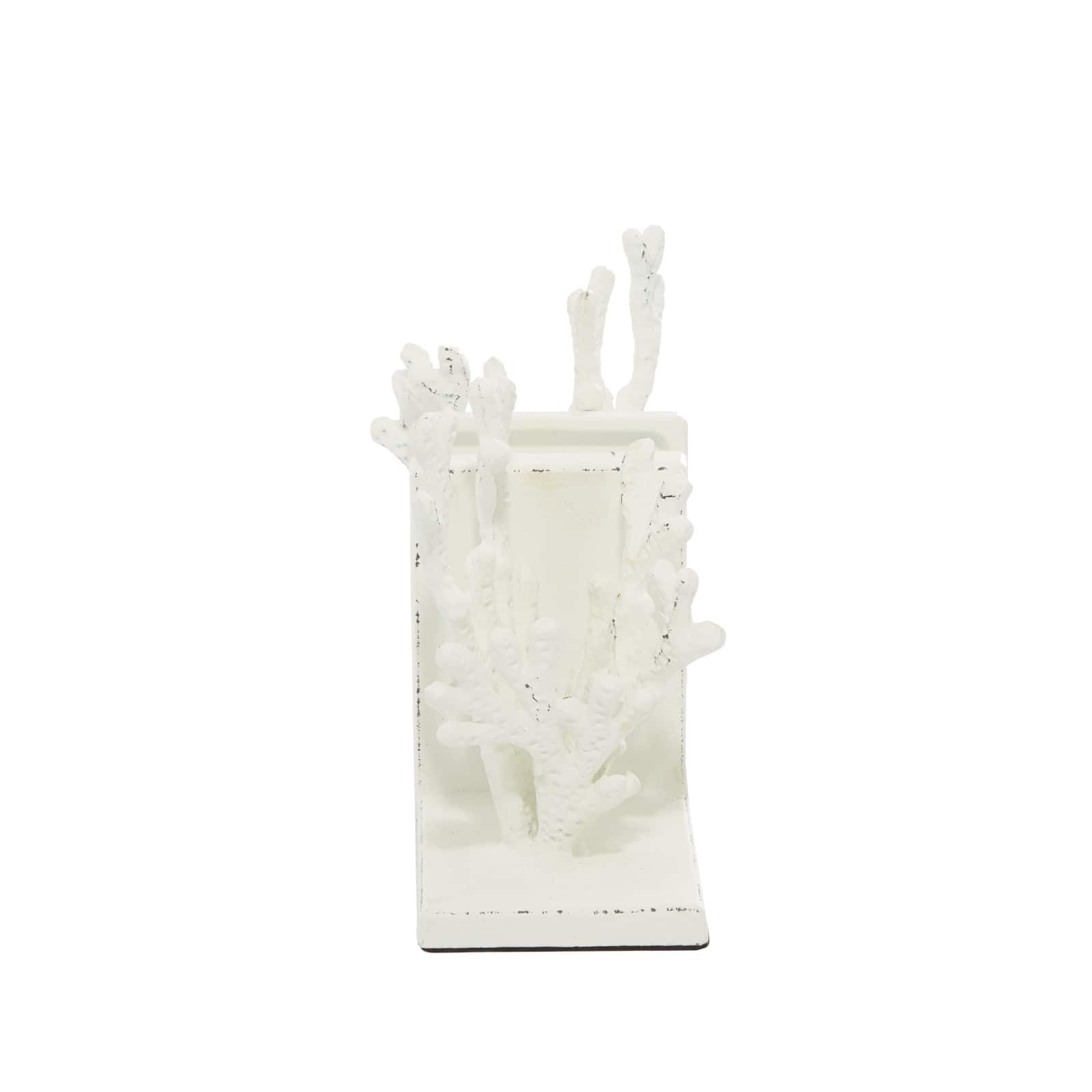 7&#x22; Coral Metal Bookend Set