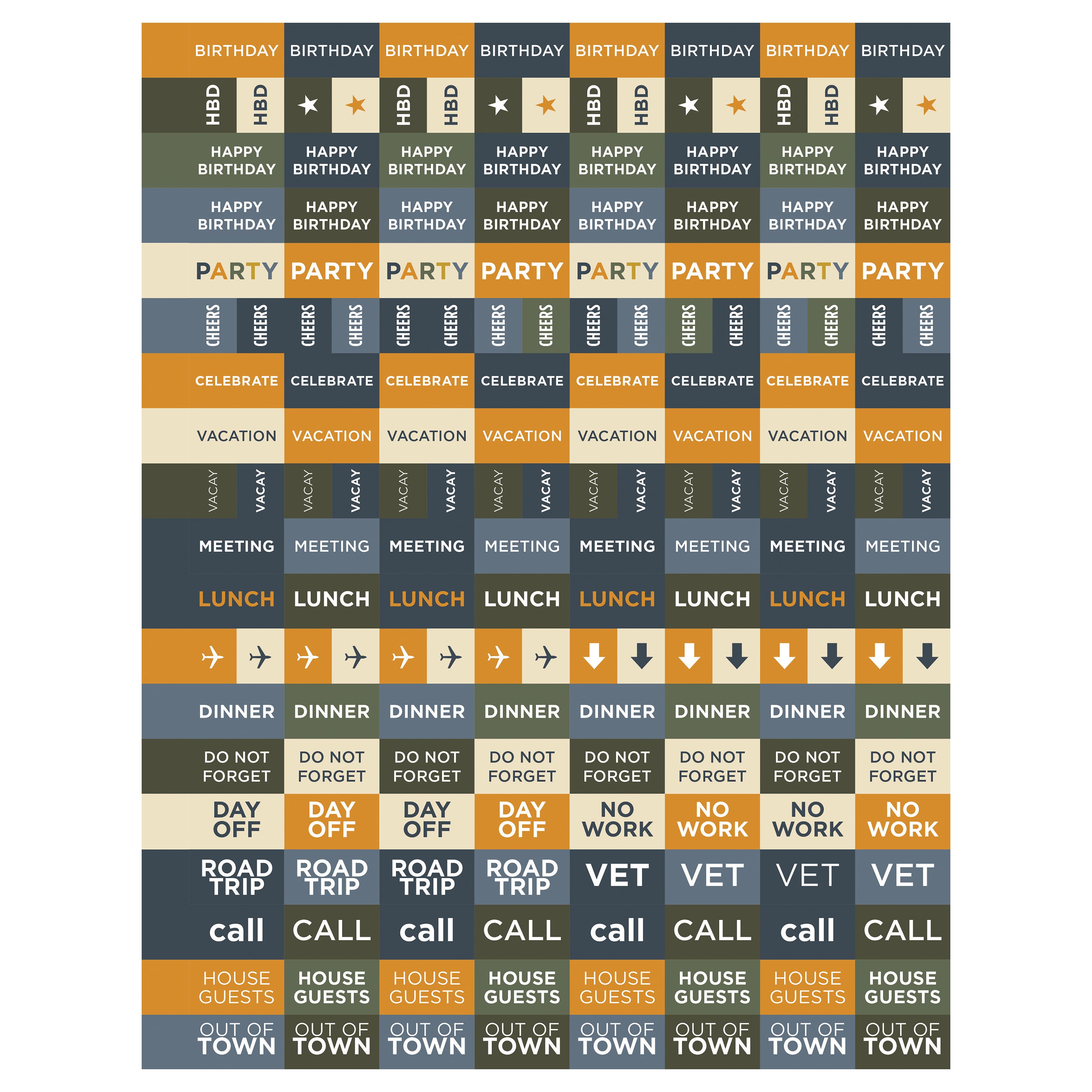 TF Publishing 2025 Large Navy Grid Space Weekly Monthly Spiral Planner