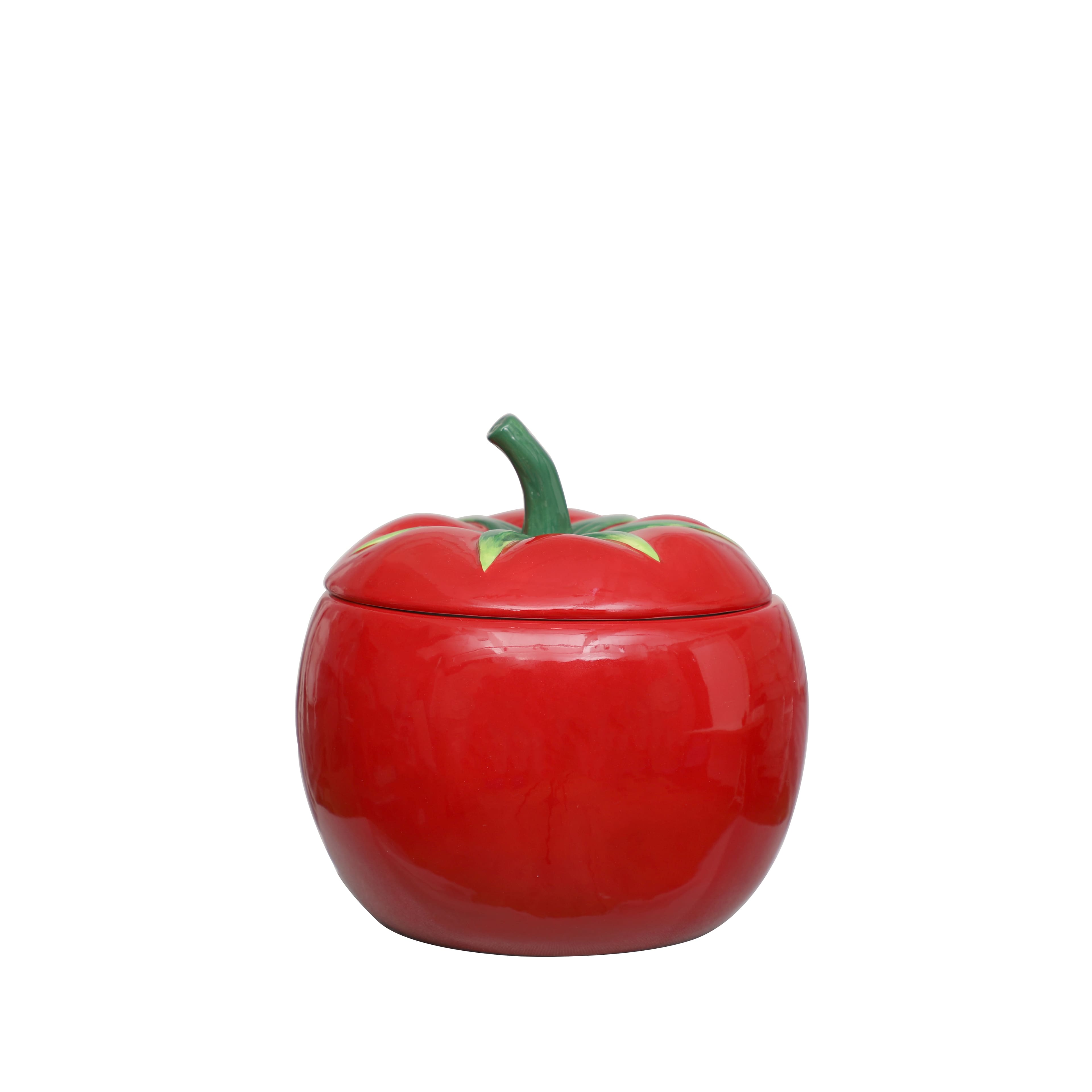 6.5&#x22; Tomato Ceramic Food Container with Lid by Ashland&#xAE;