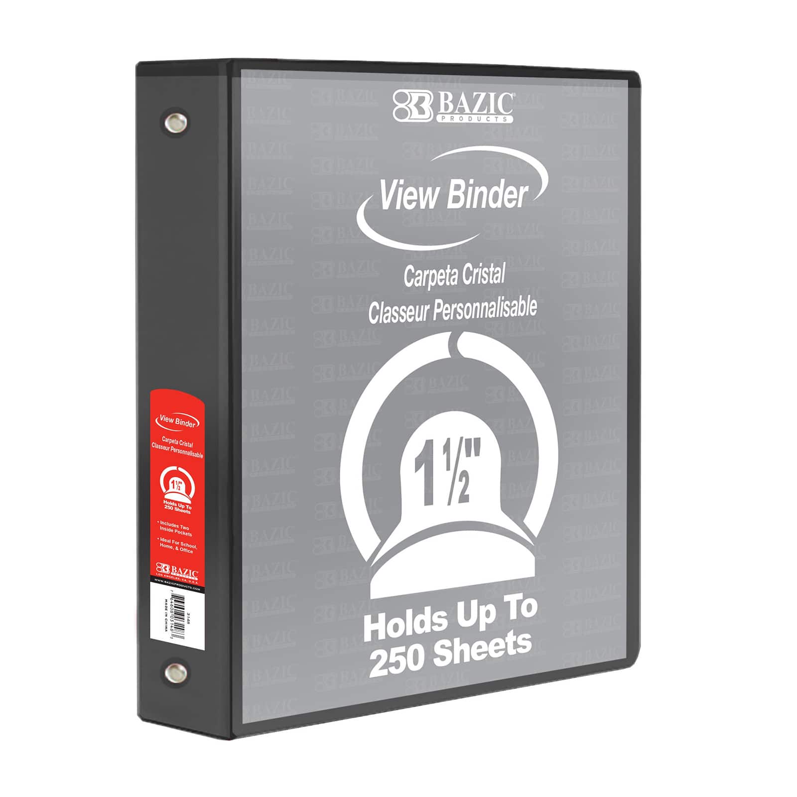 BAZIC&#xAE; 3 Ring View Binder with Pockets, 6ct.