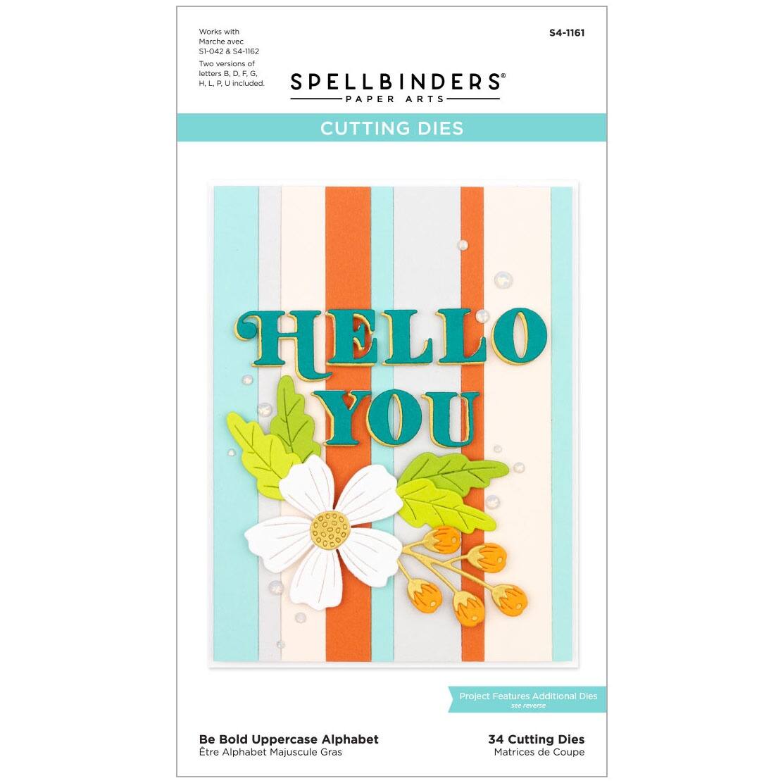 Spellbinders® Be Bold Uppercase Alphabet Etched Dies