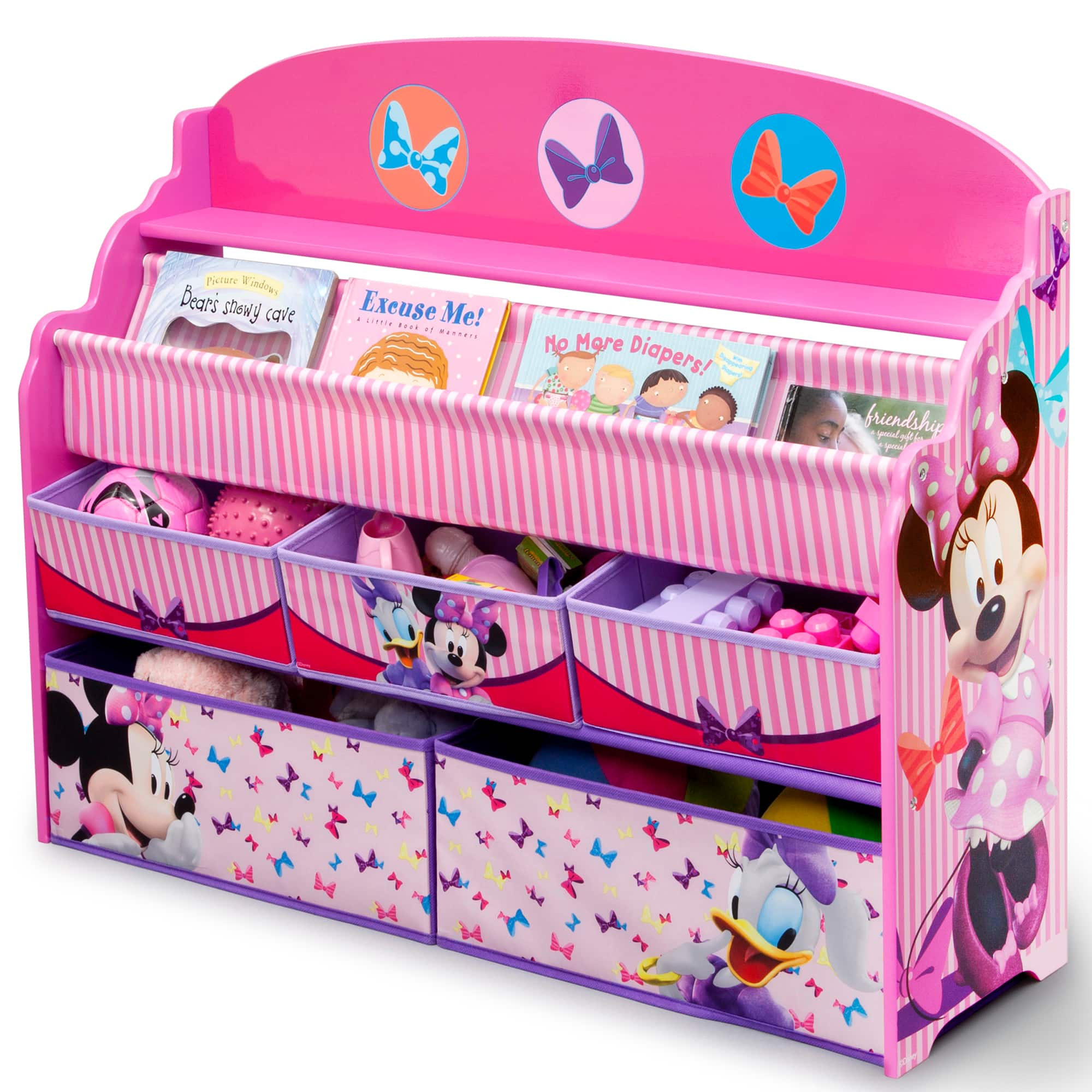 Delta Children Minnie Mouse Deluxe Toy &#x26; Book Organizer