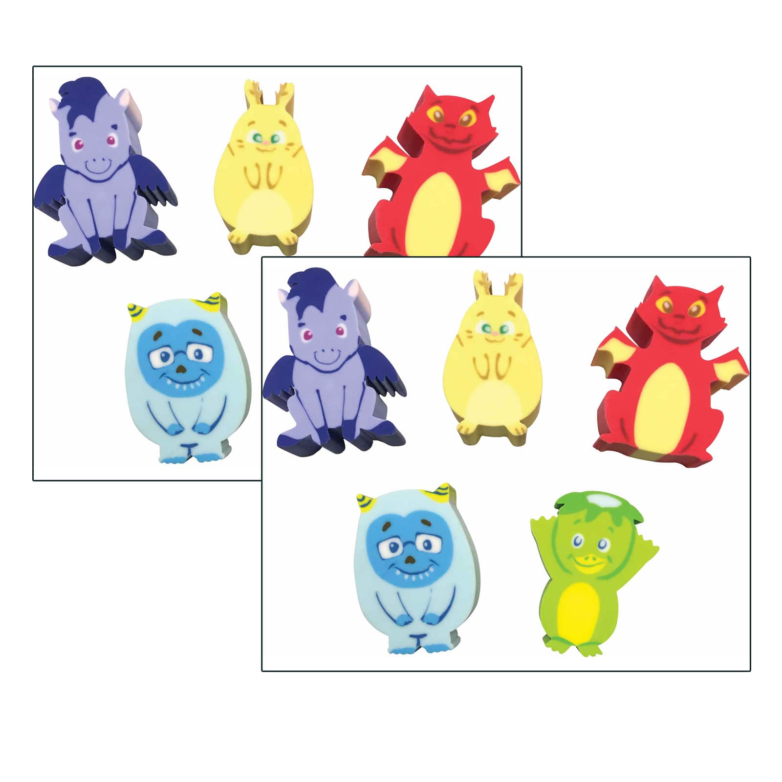 Teacher Created Resources Whatsits&#x2122; Fantasy Friends Collectible Erasers Mystery Pack, 2 Packs of 20