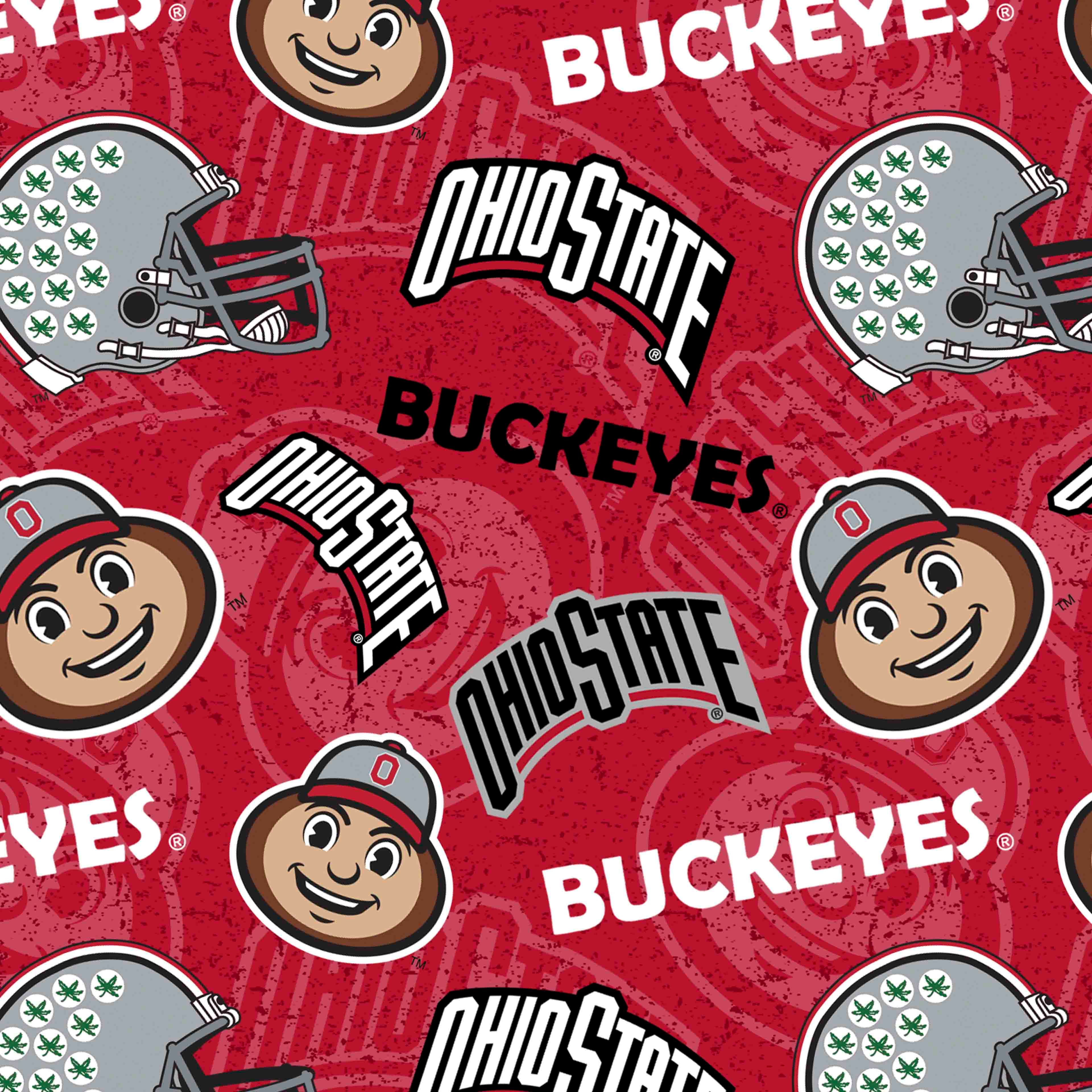 NCAA Ohio State University Buckeyes Cotton Fabric