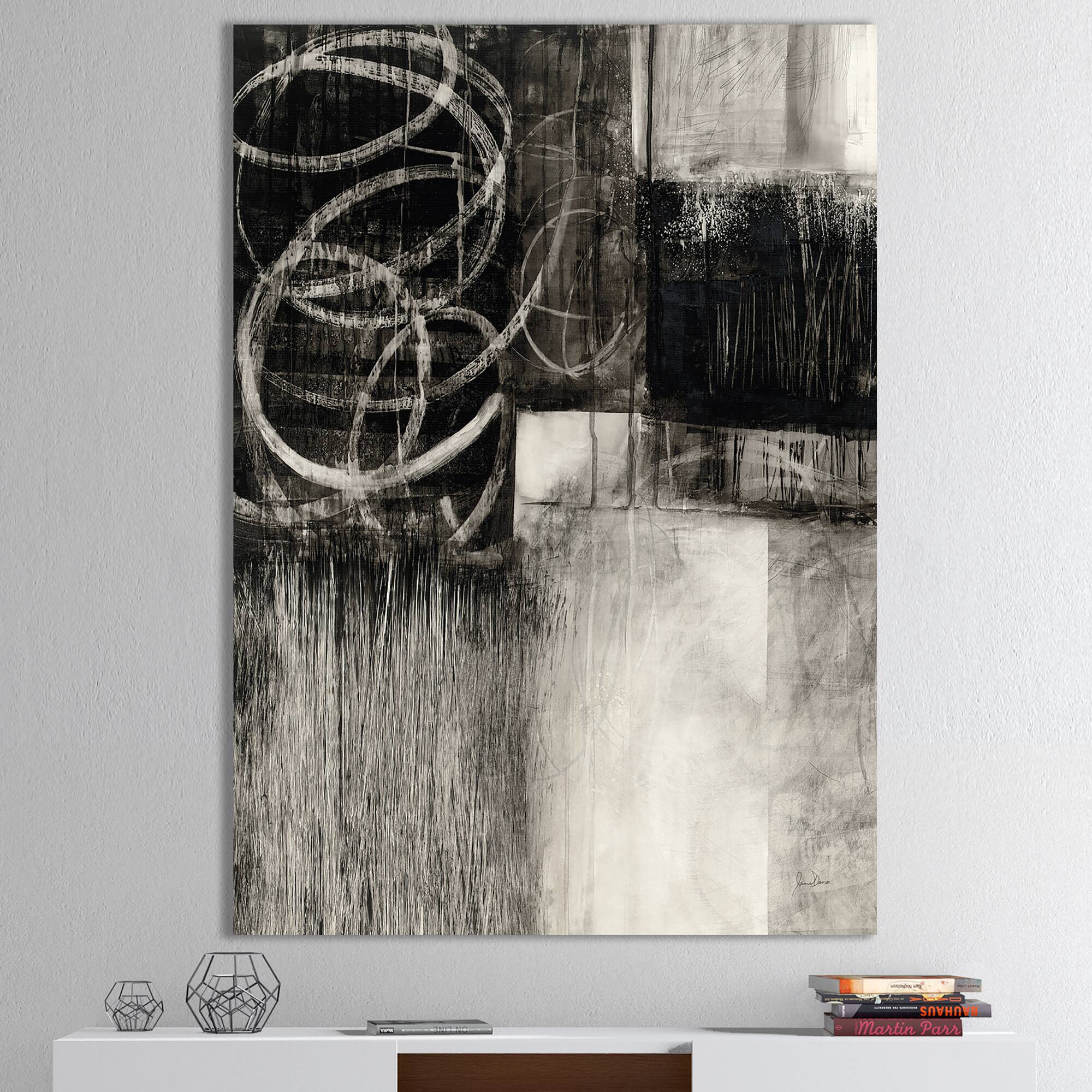 Designart - A Geometric Day I - Mid-Century Modern Gallery-wrapped Canvas