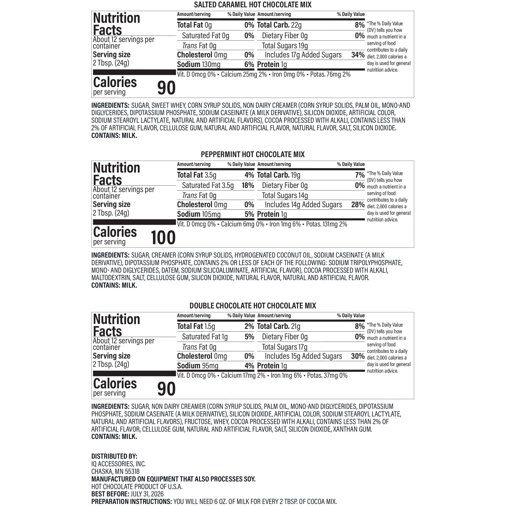 Hot Chocolate Mix Club Variety Pack