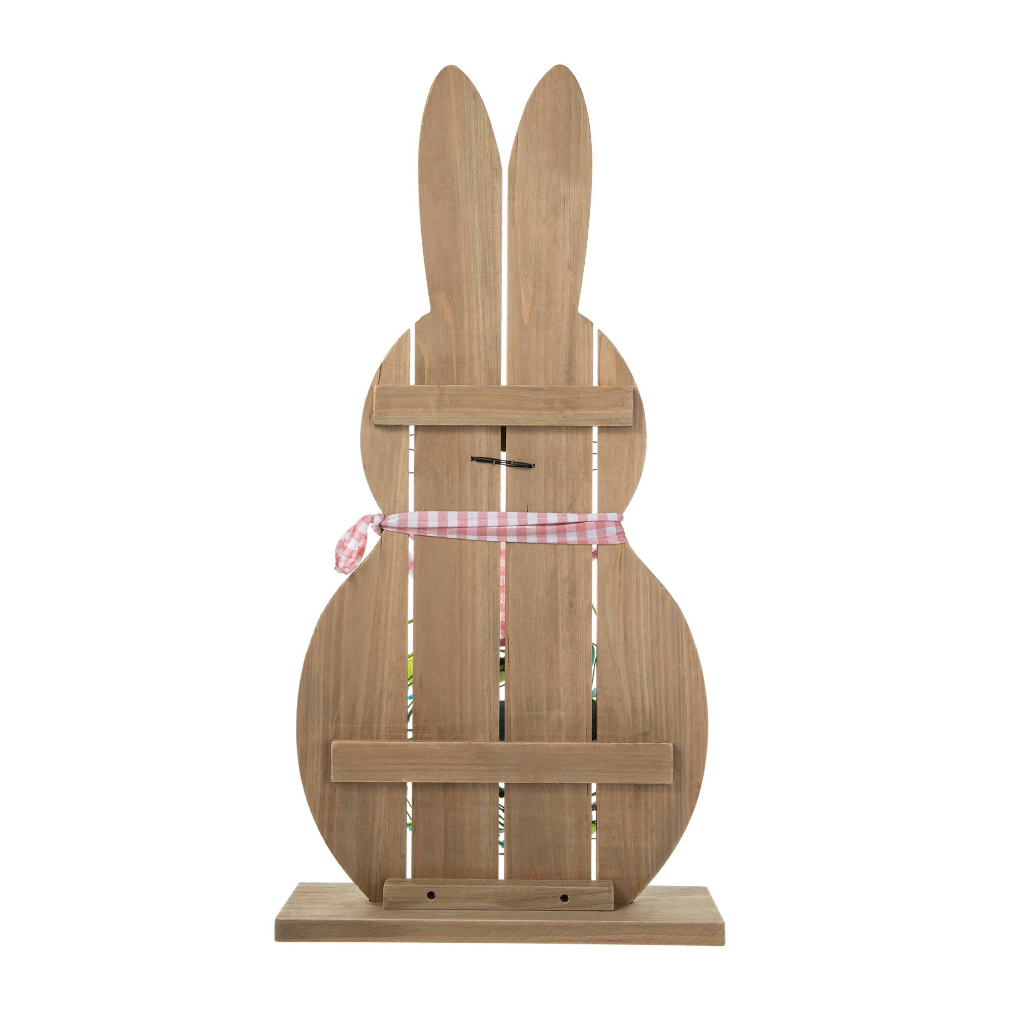 Glitzhome&#xAE; 30&#x22; Easter Wooden Bunny Porch D&#xE9;cor