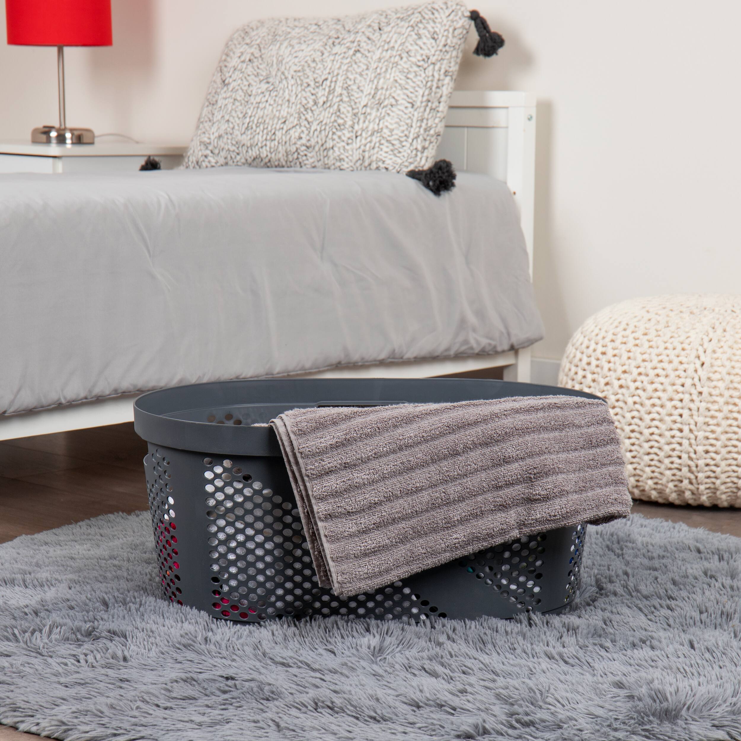 Mind Reader 40L Ventilated Laundry Basket with Cut Out Handles, 2ct.