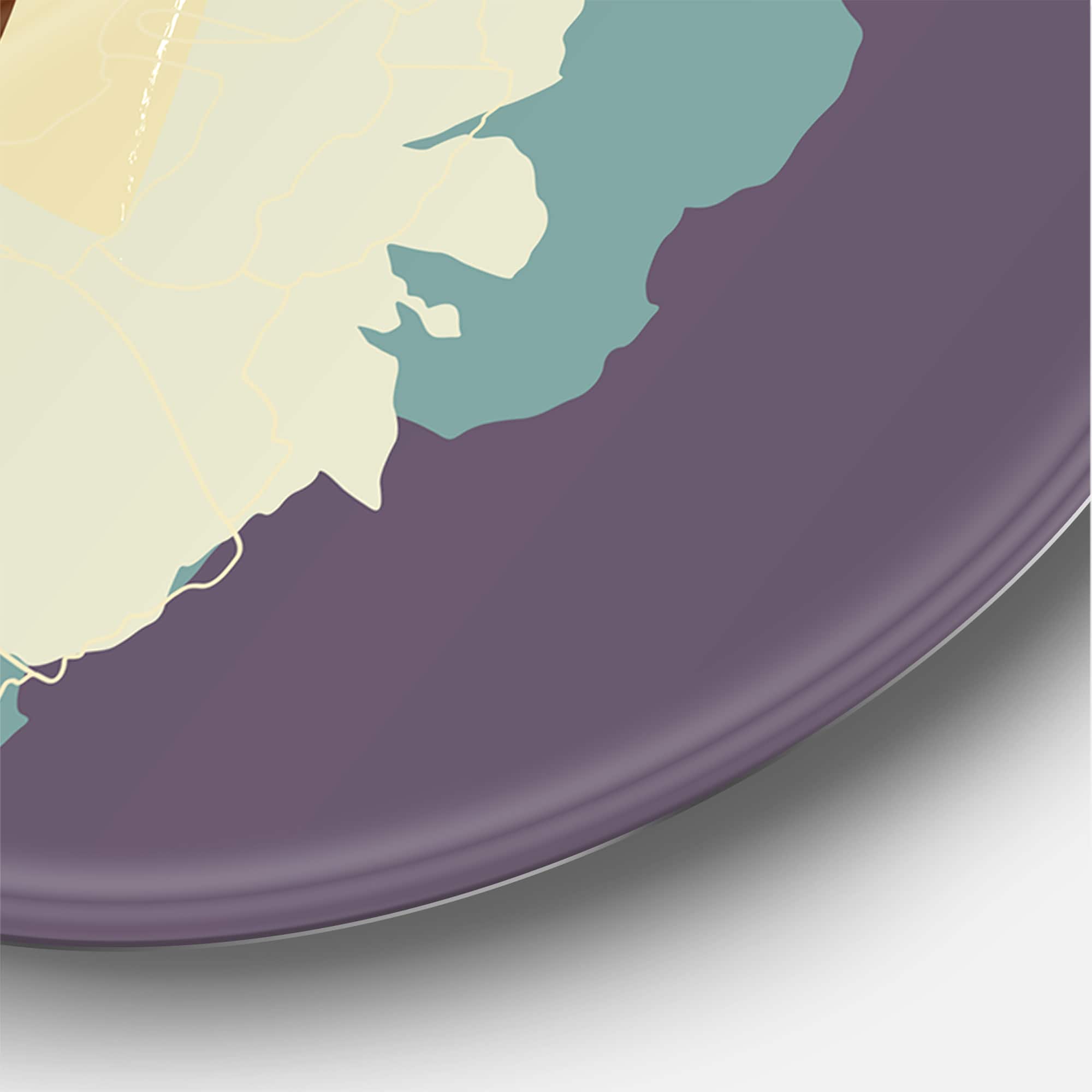 Designart - African American Woman In Gorgeous Wedding Dress - Modern Metal Circle Wall Art