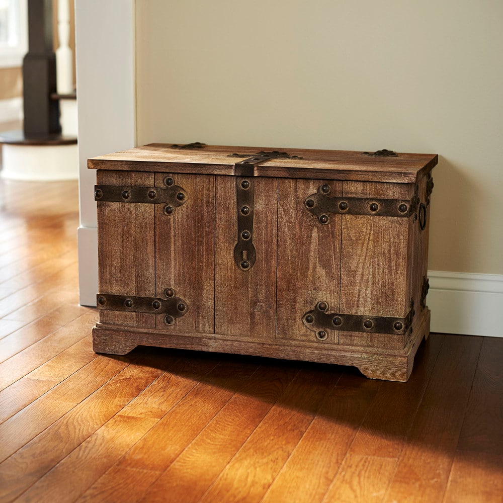 Household Essentials Hinge Decorative Trunk (Set of 2)