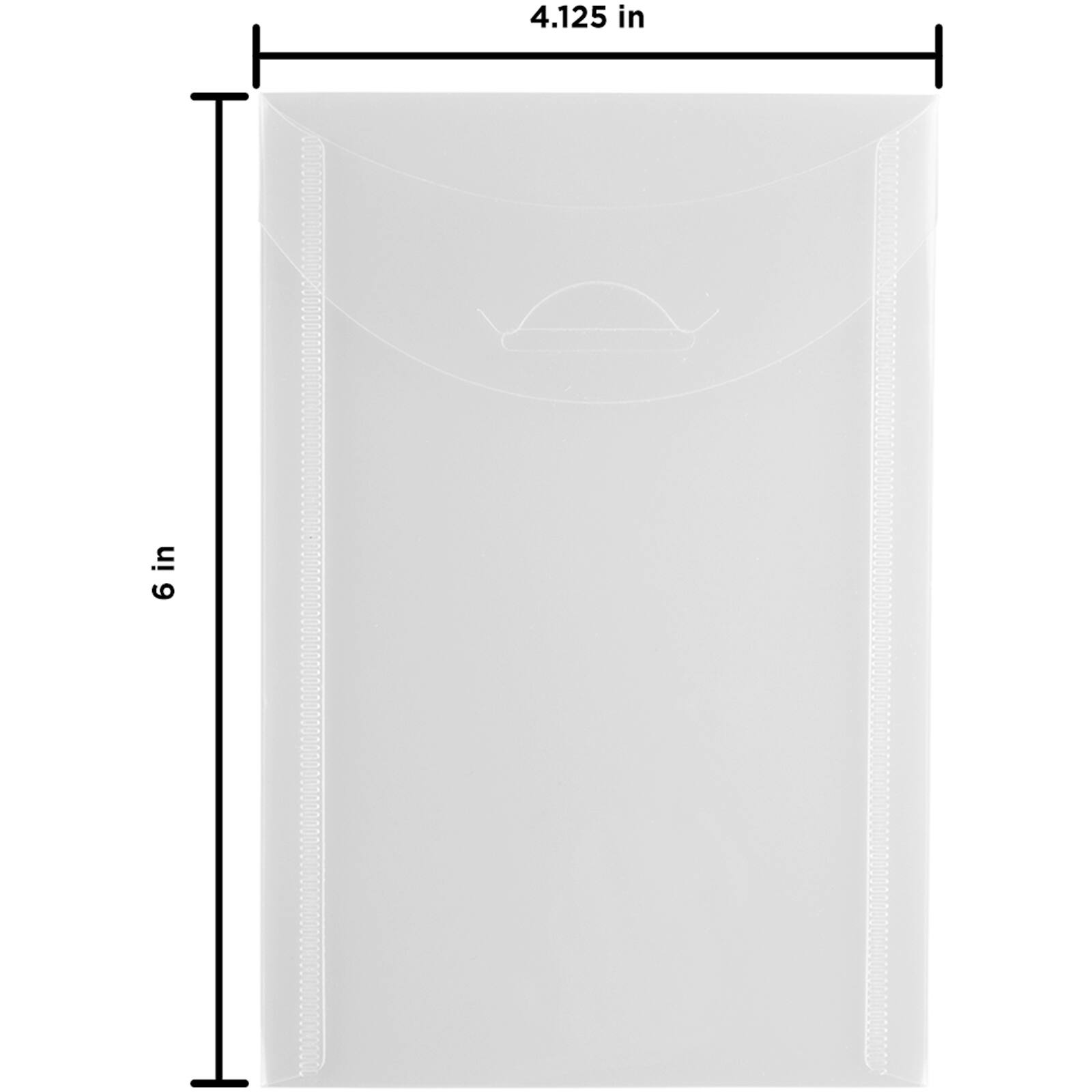 JAM Paper 4.13" x 6" Clear Plastic Tuck Flap Open End Envelopes, 24ct.