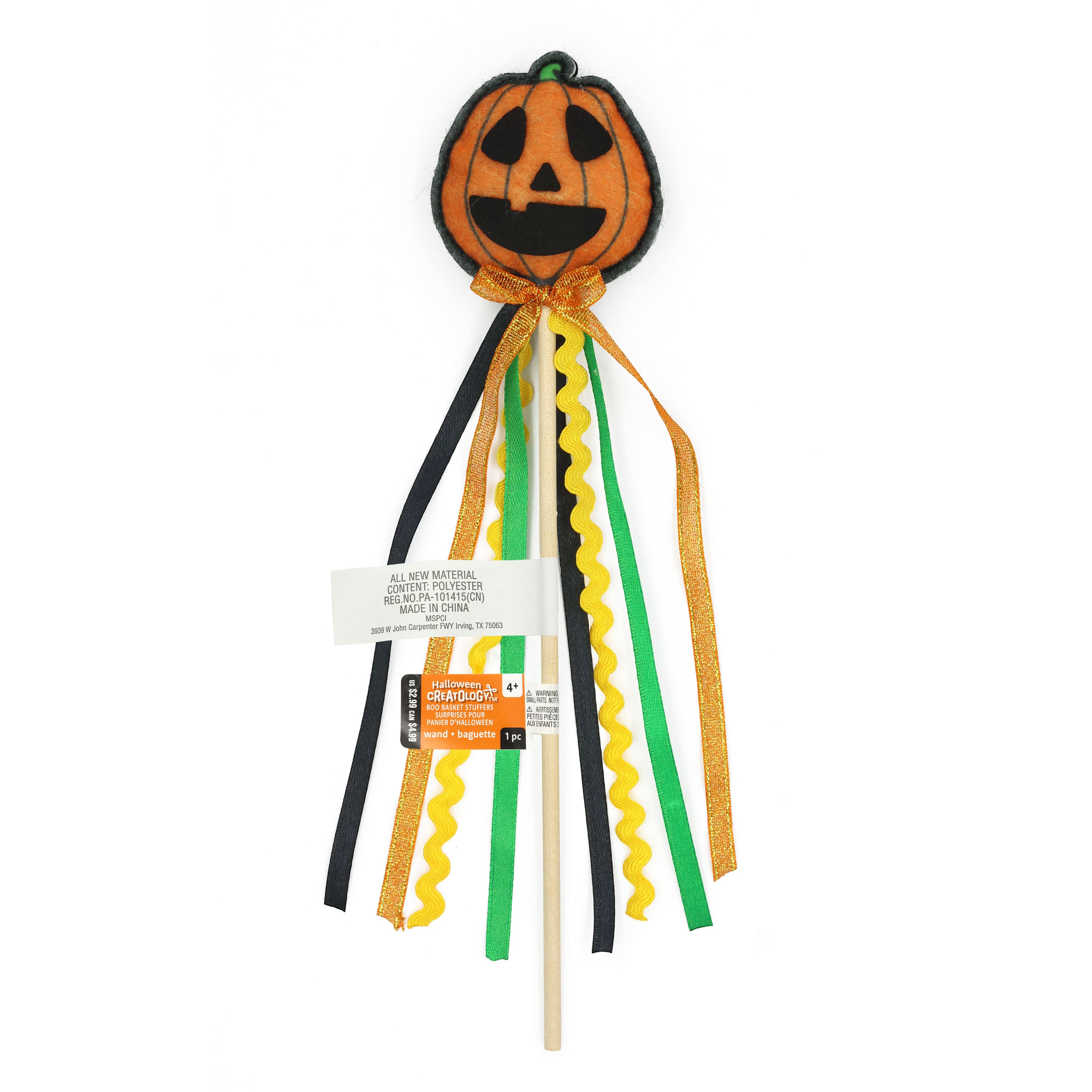 7&#x22; Jack-o&#x27;-Lantern Wand by Creatology&#x2122;