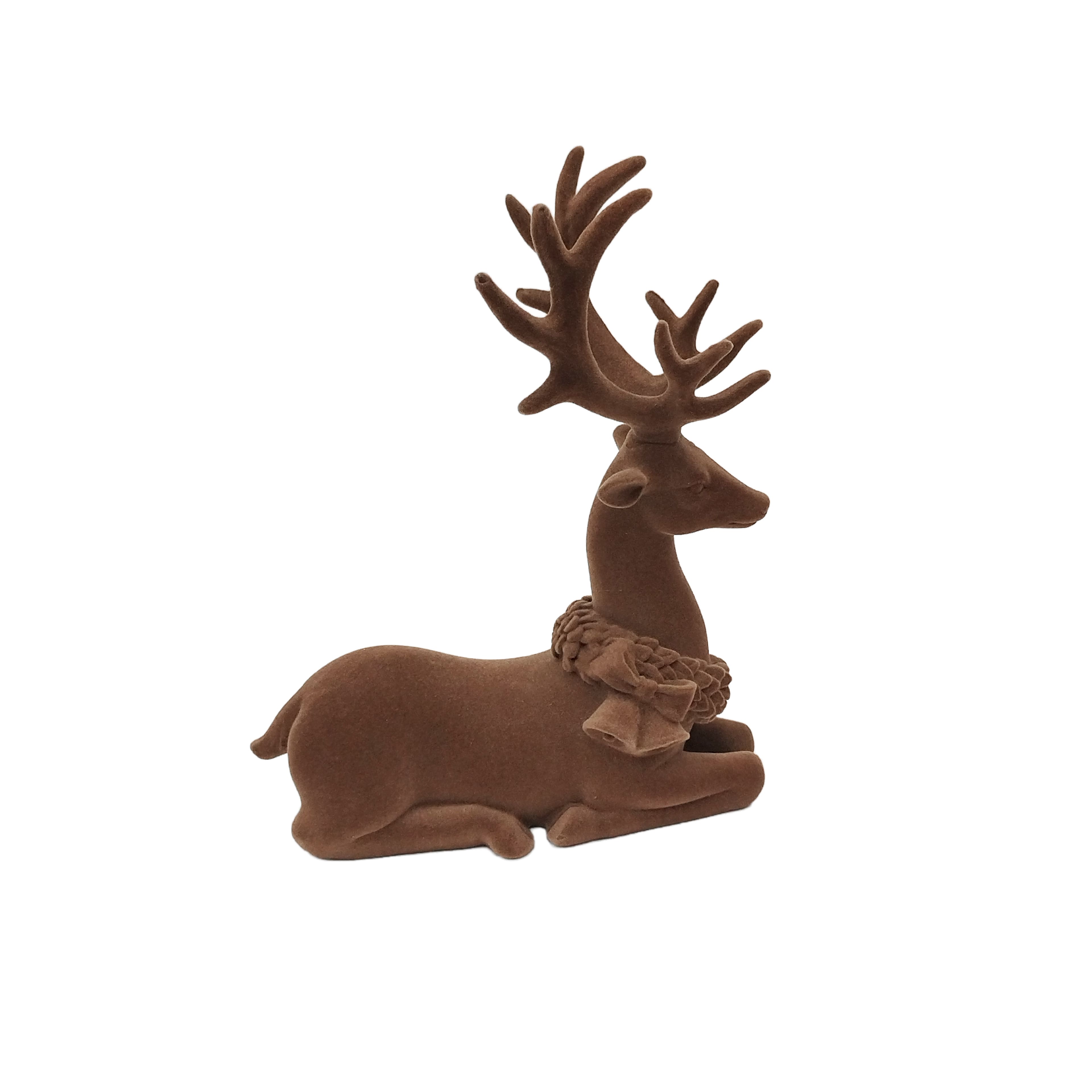 9&#x22; Flocked Deer D&#xE9;cor by Ashland&#xAE;