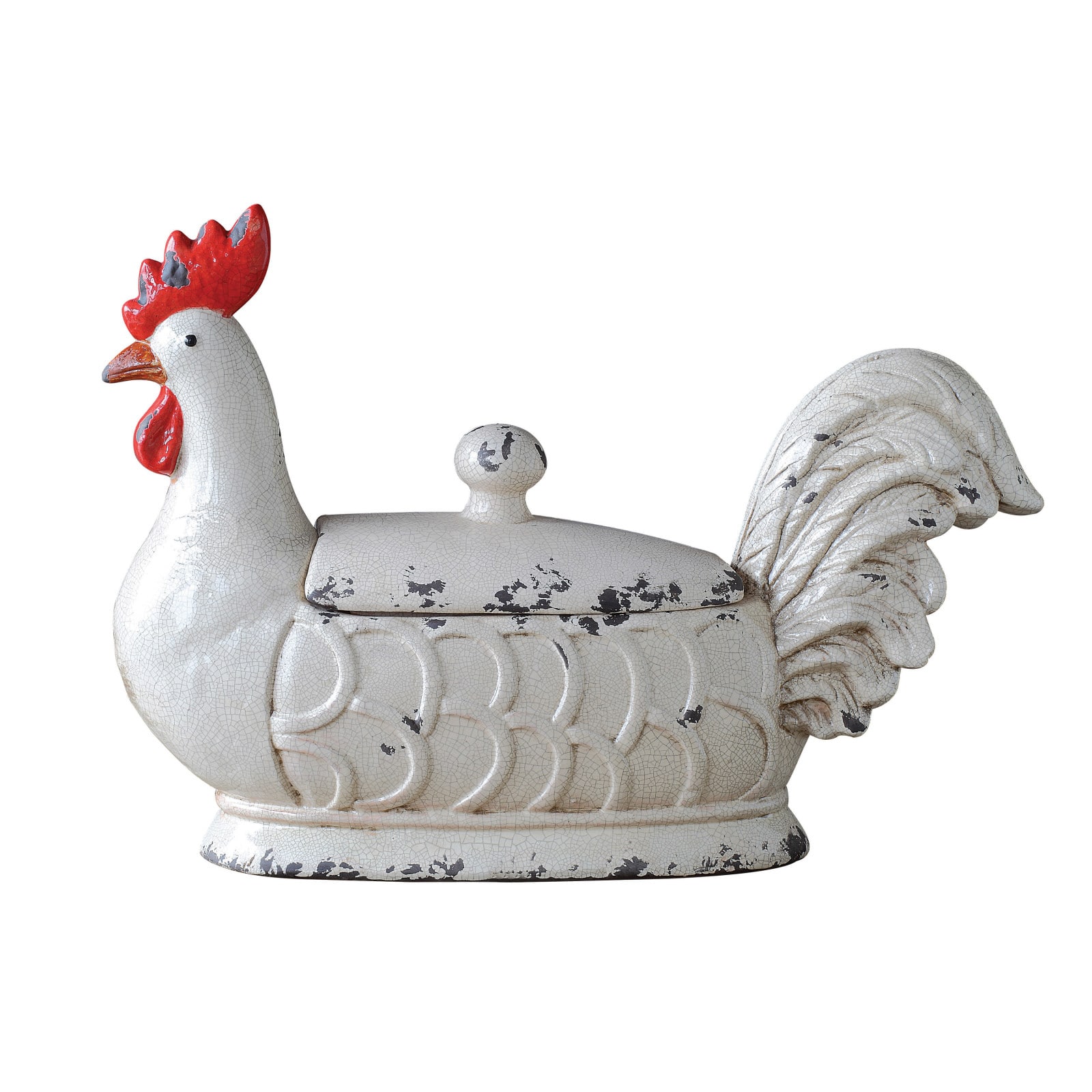 20&#x22; Rooster Container with Lid