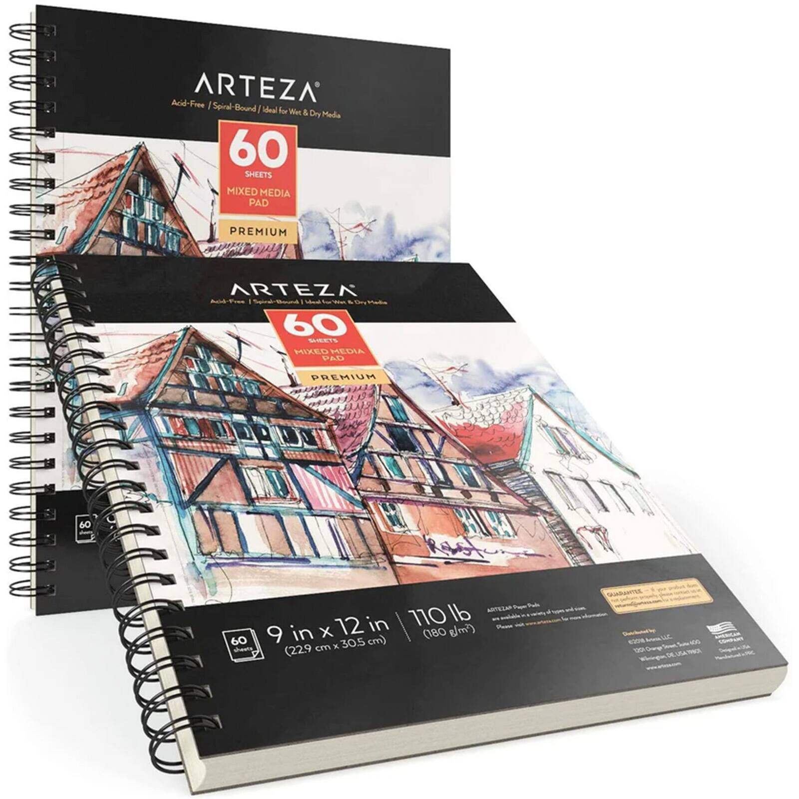 Arteza&#xAE; 9&#x22; x 12&#x22; Mixed Media Pads, 2ct.