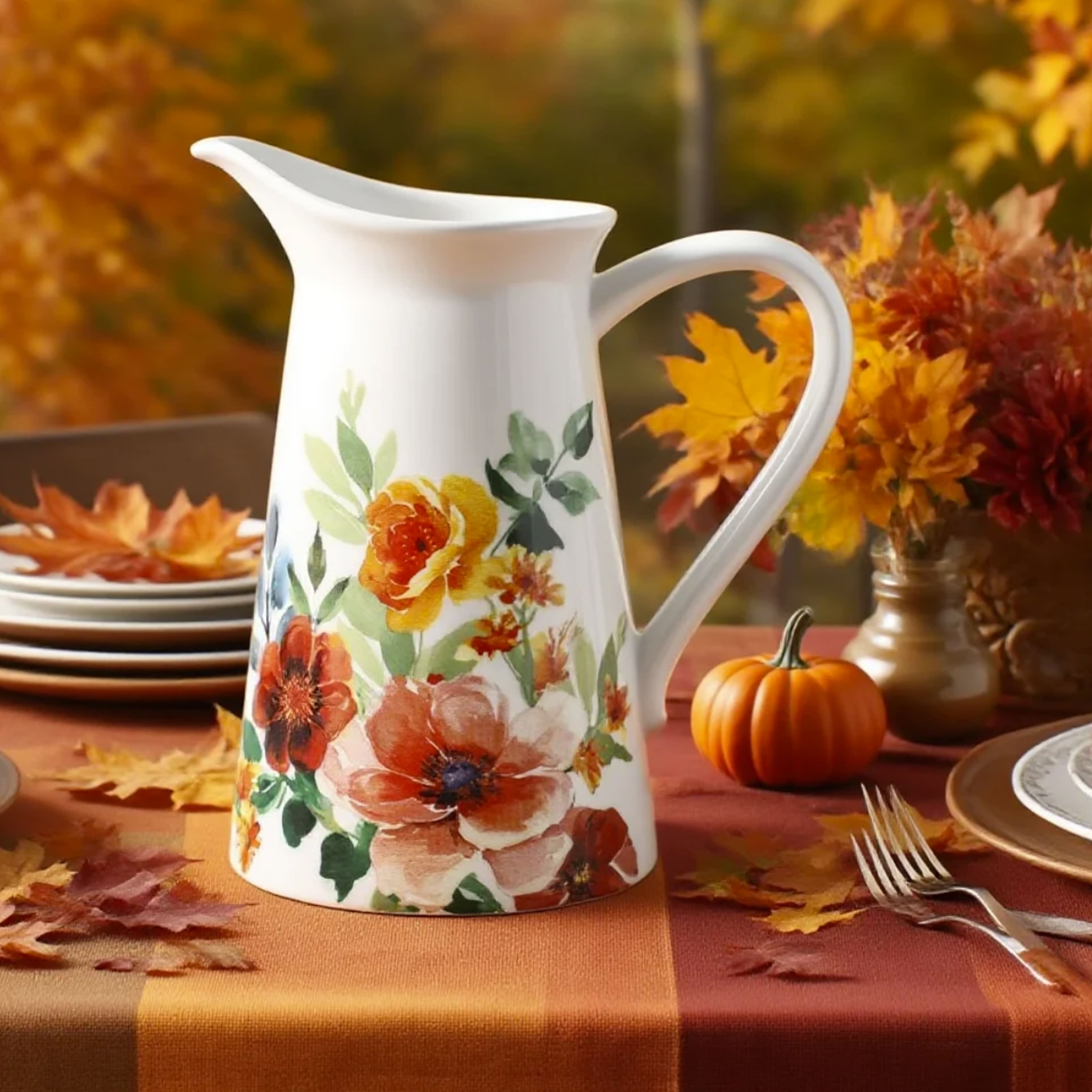 54oz. Fall Floral Ceramic Pitcher by Ashland&#xAE;