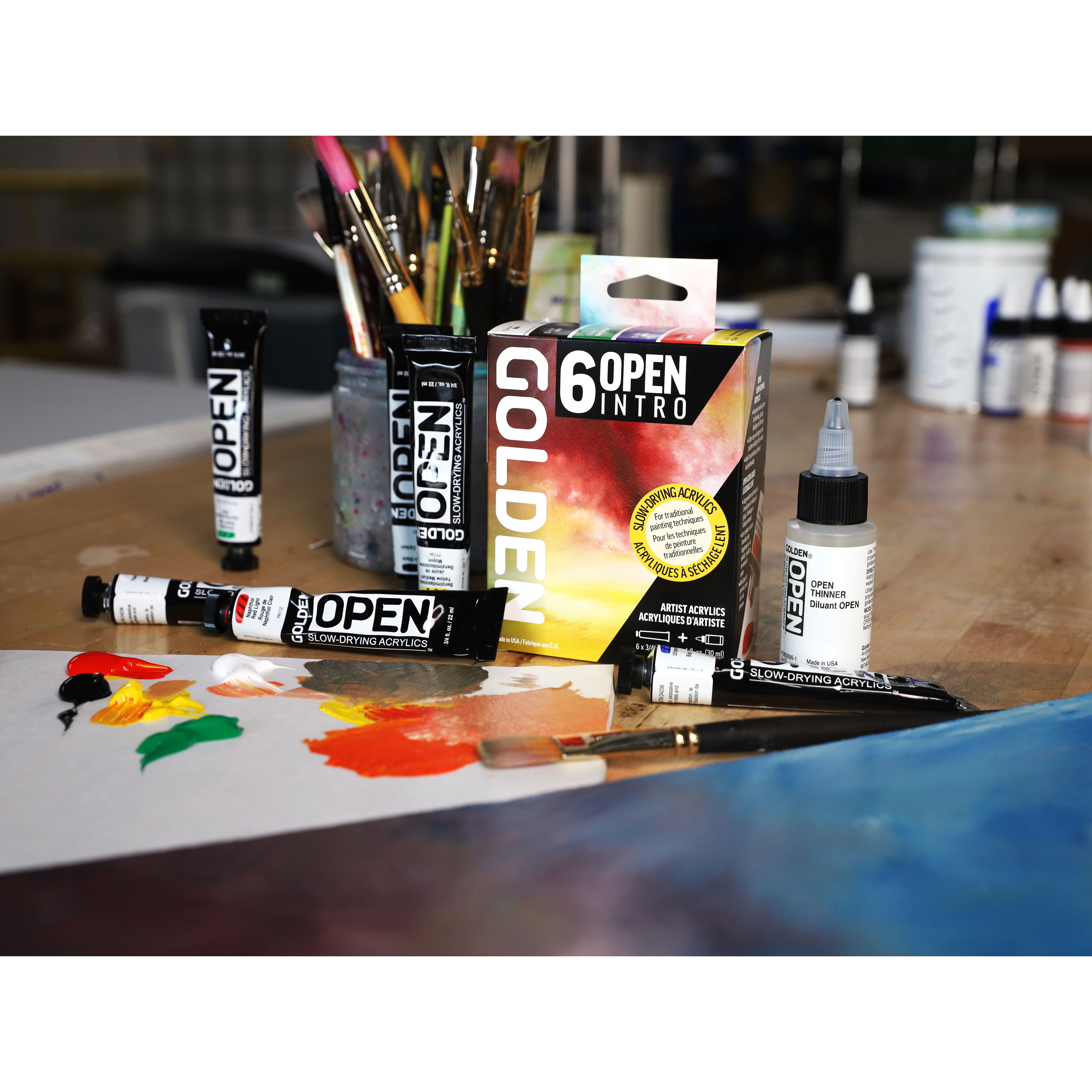 Golden® OPEN Slow-Drying Acrylics Intro Set