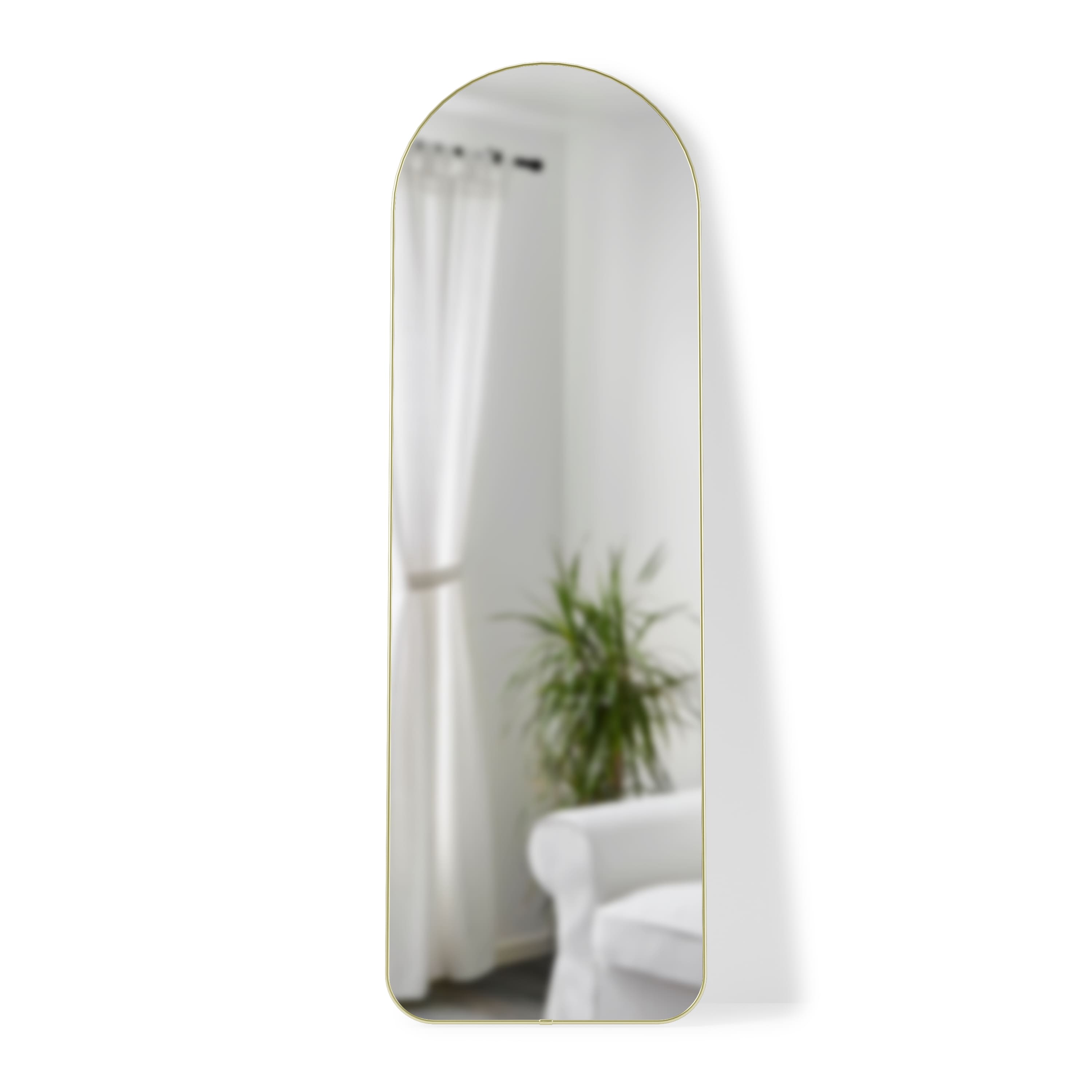 Umbra 62&#x22; Brass Hubba Arched Mirror